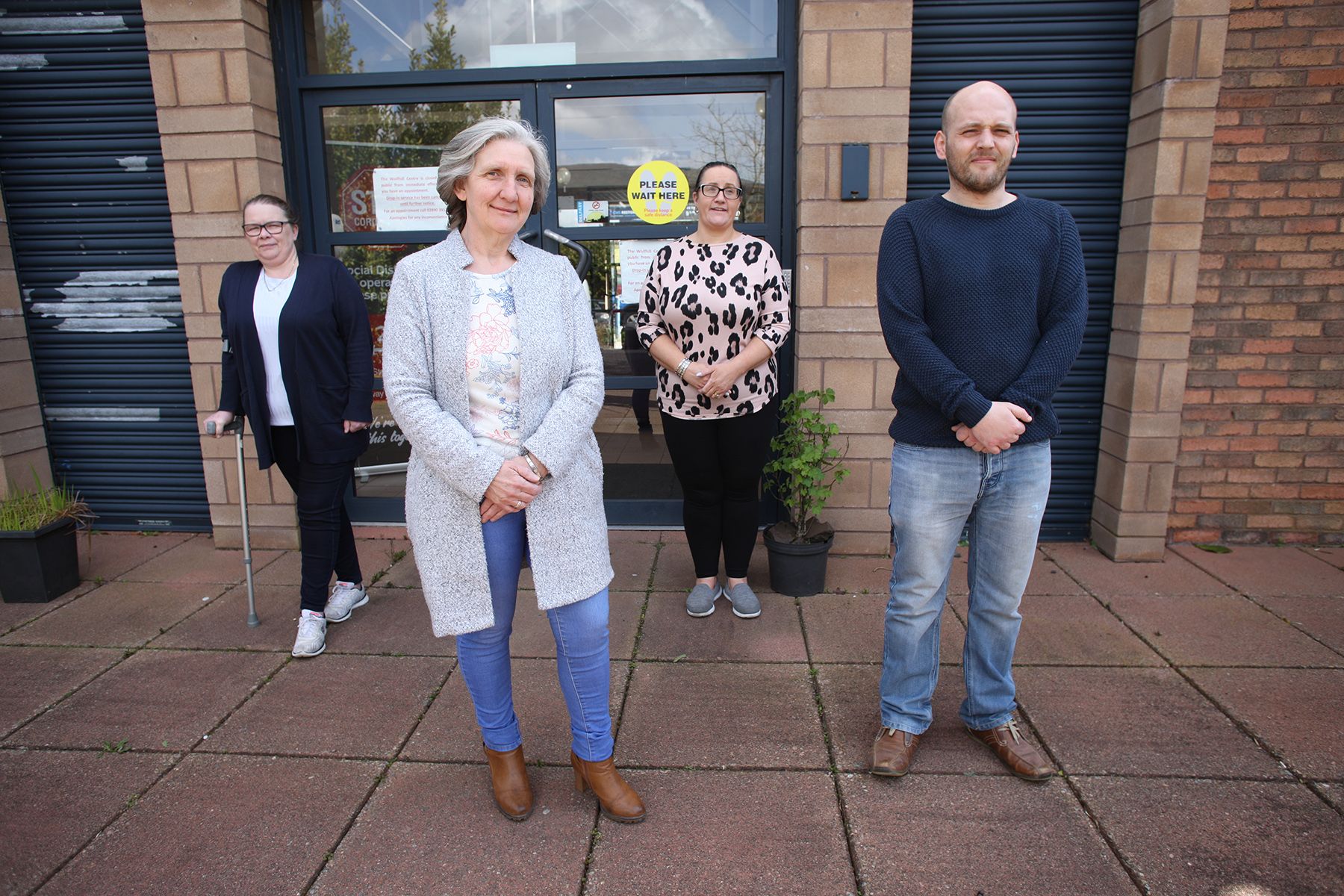 \"LIFELINE\": Tribunal staff Maria Morgan, Brendan McLarnon, Adrienne Toner and Michelle Murray appeal for permanent funding solution. 