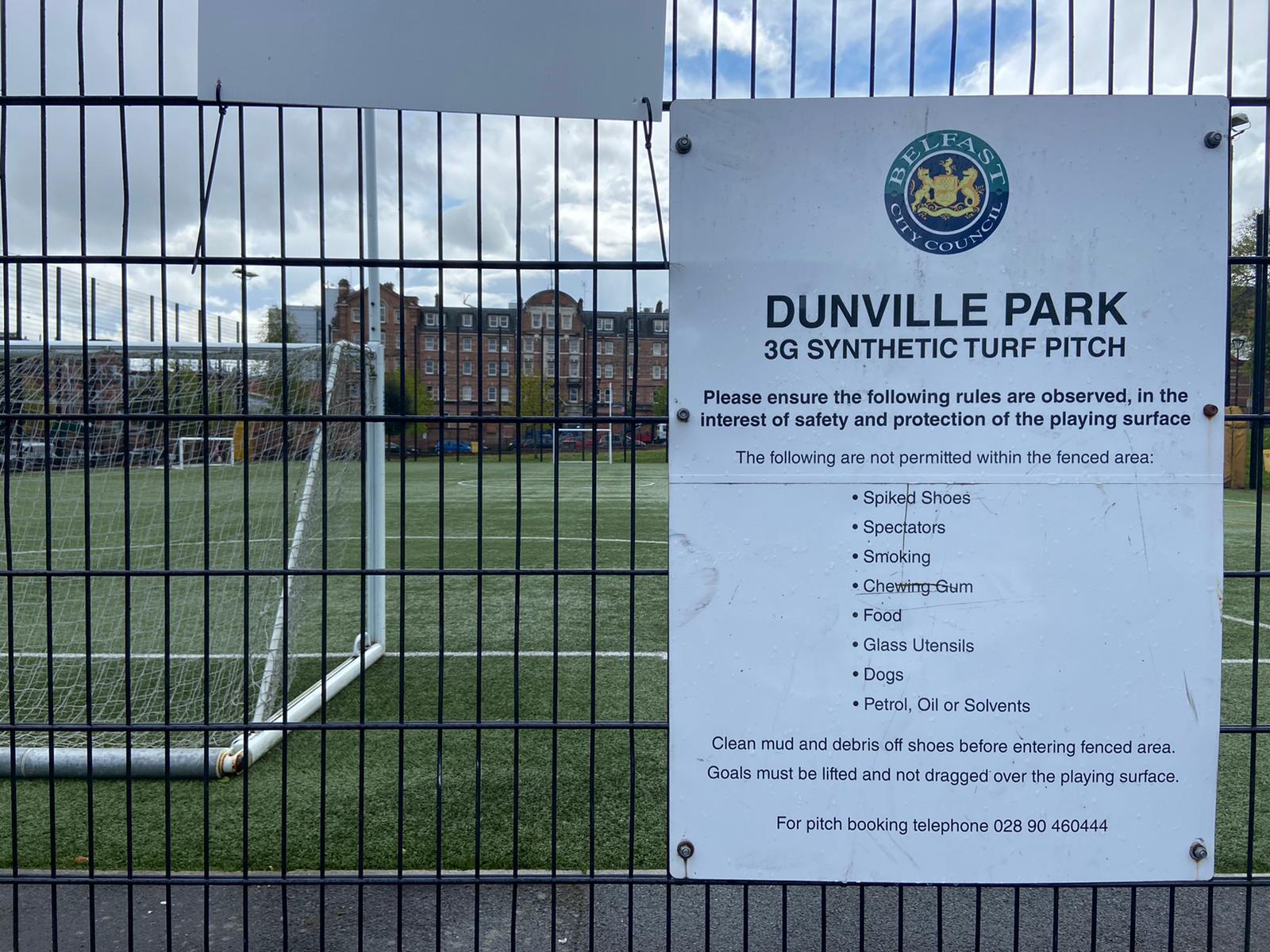 ENGLISH ONLY: Signage at Dunville Park should be bilingual say Irish language campaigners