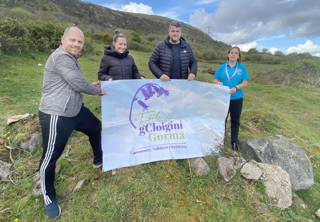 MOUNTAIN FOLK: Feargal Mac Ionnrachtaigh, Gearóidín Nic Cathmhaoil, Joe Herald and Ciara Adams launch this year’s Féile na gCloigíní Gorma programme of events