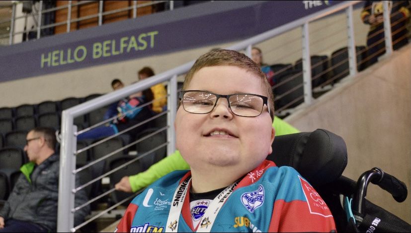 SUPPORT: Belfast Giants fan Ethan McClean