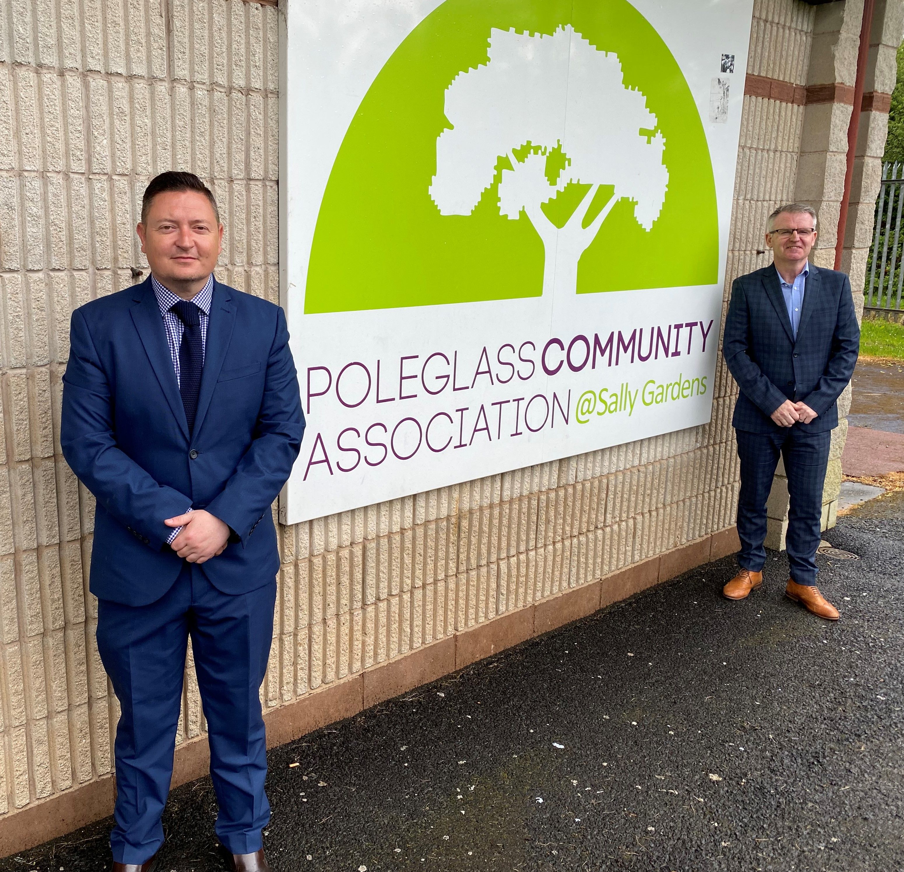 SHORTLISTED: Celebrating the fantastic news is Chief Executive of OCN, Martin Flynn alongside Martin Connolly, Director of the Poleglass Community Association at Sally Gardens 