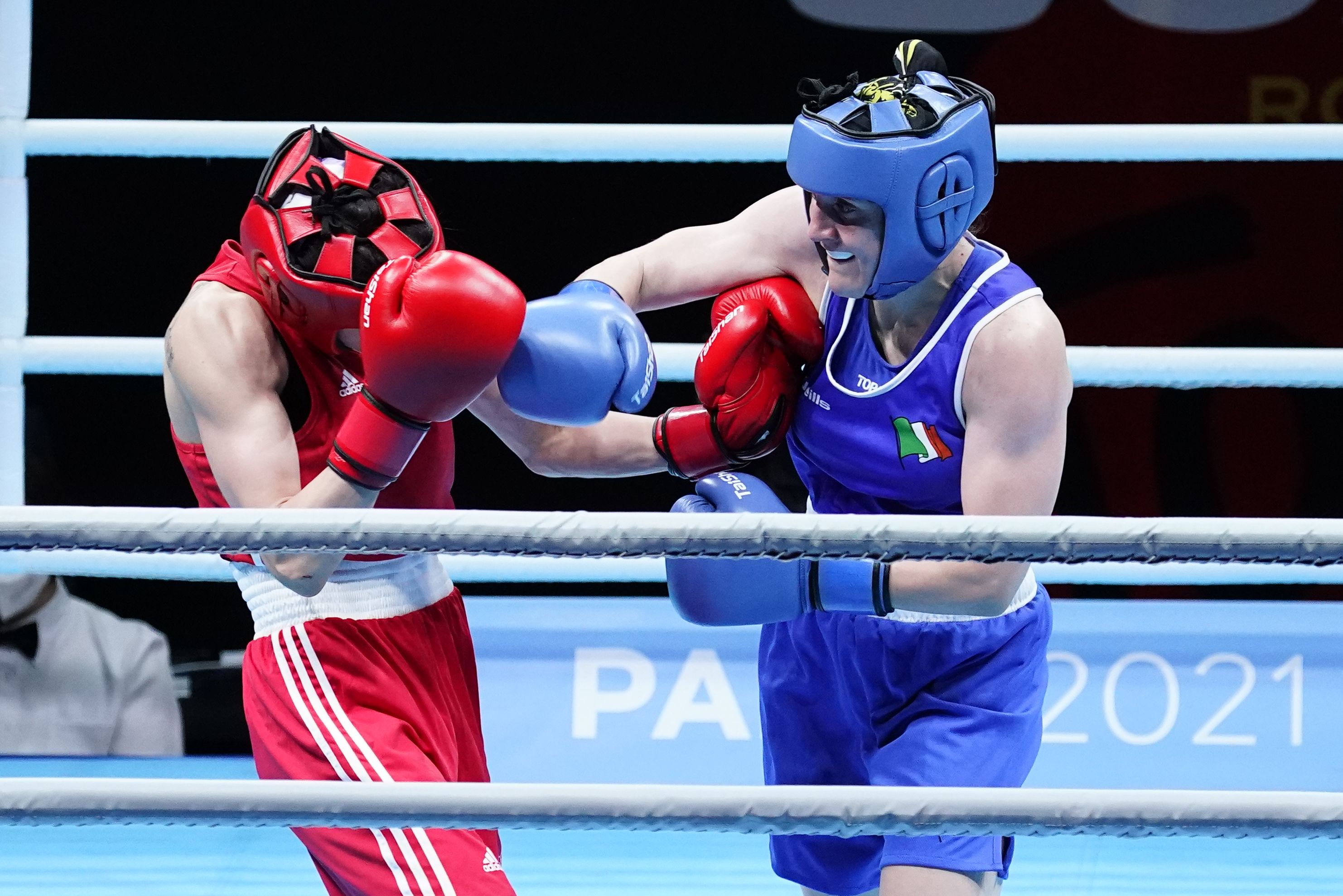 Michaela Walsh in action during this evening\'s final against Irma Testa
