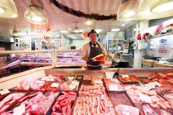 CHILLED MEATS CLIFF EDGE: Dublin butcher John Collins in his Moore Street shop