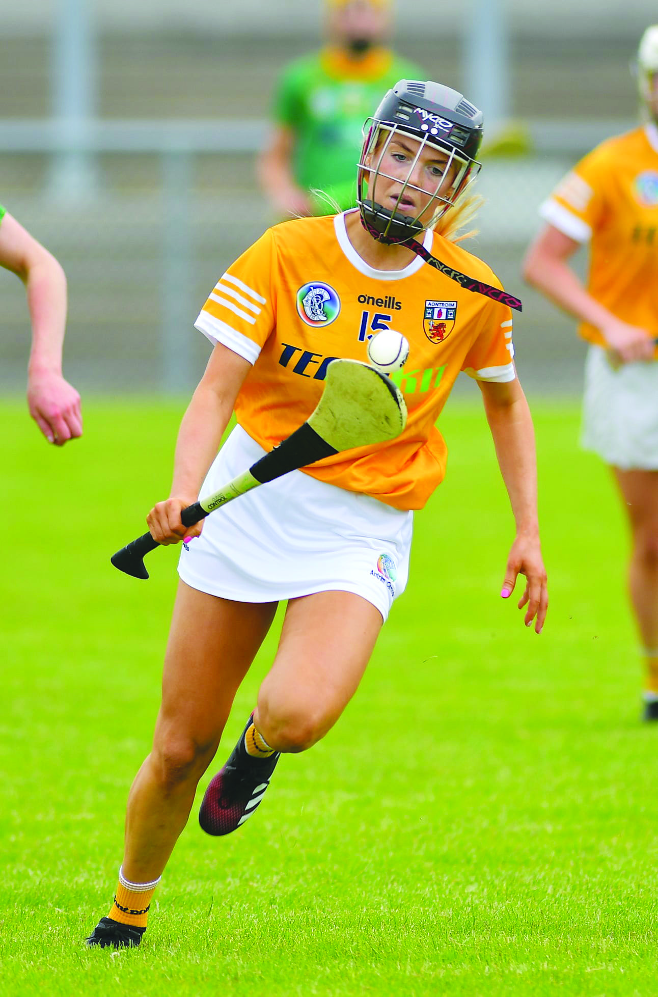 Caitrín Dobbin struck for the decisive goal to secure victory for Antrim over Down earlier in the campaign