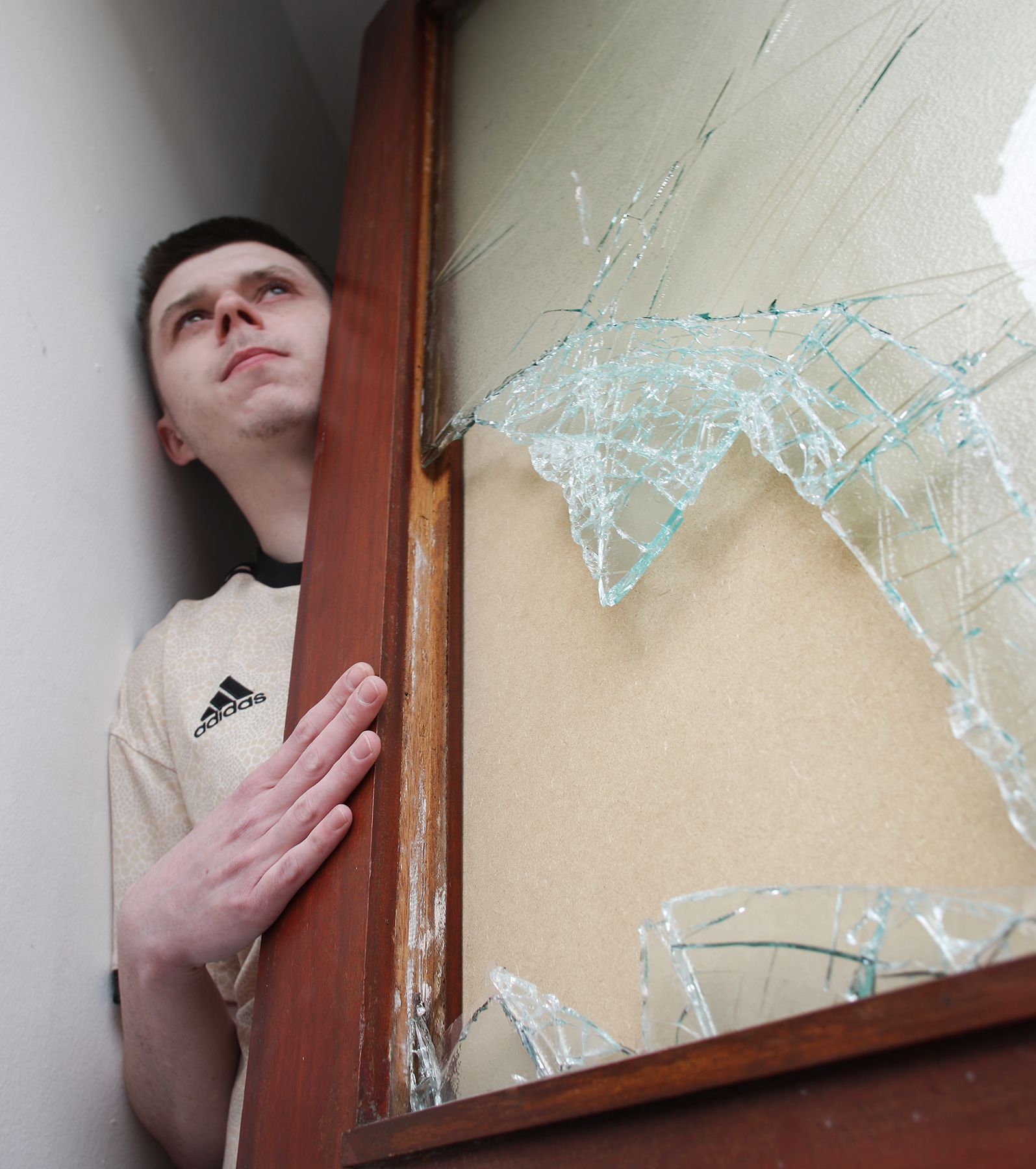 ATTEMPTED BREAK-IN: Sean McAdorey at his Bawmore home