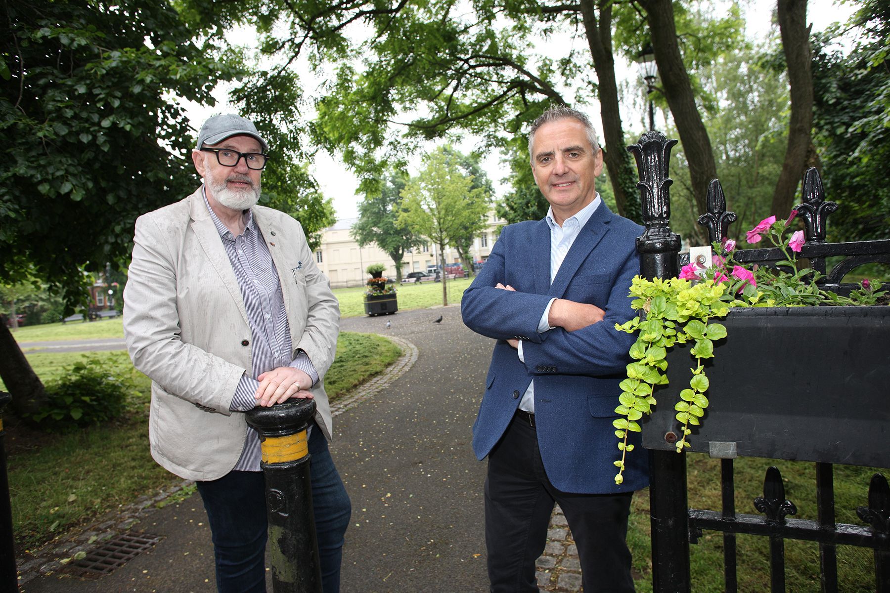 PARK LIFE: Frank Liddy and Cecil Hetherington are involved in the campaign to enhance Lower Crescent park