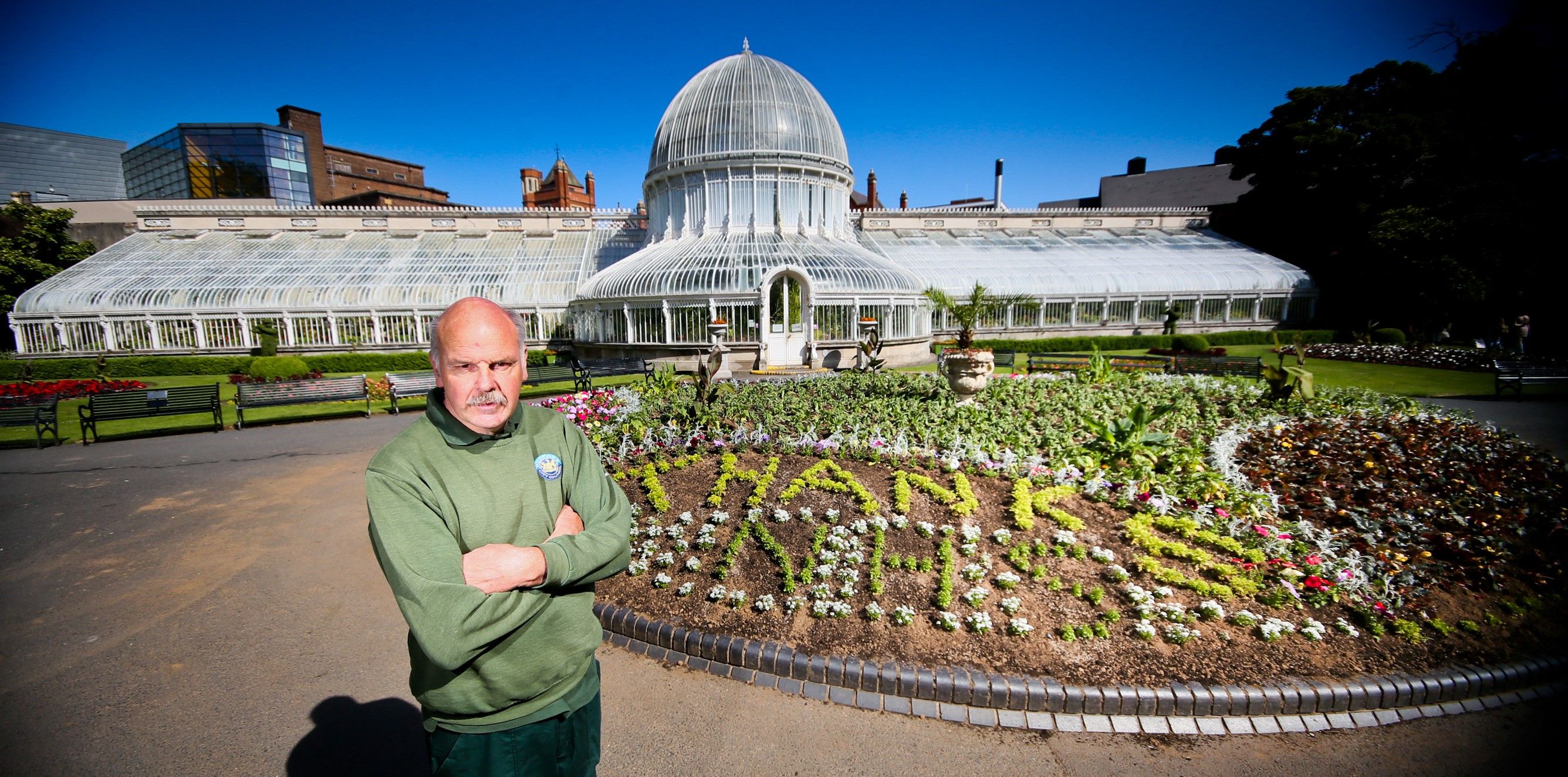 NHS TRIBUTE: John Cassels has designed and planted a tribute to the NHS in Botanic Gardens