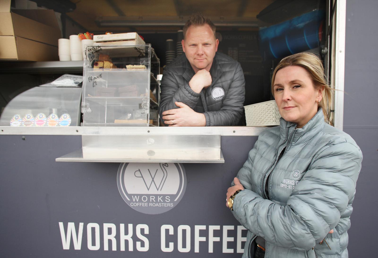 LAST WEEKEND: Jim and Claire Mallon of Works Coffee Roasters in the Waterworks