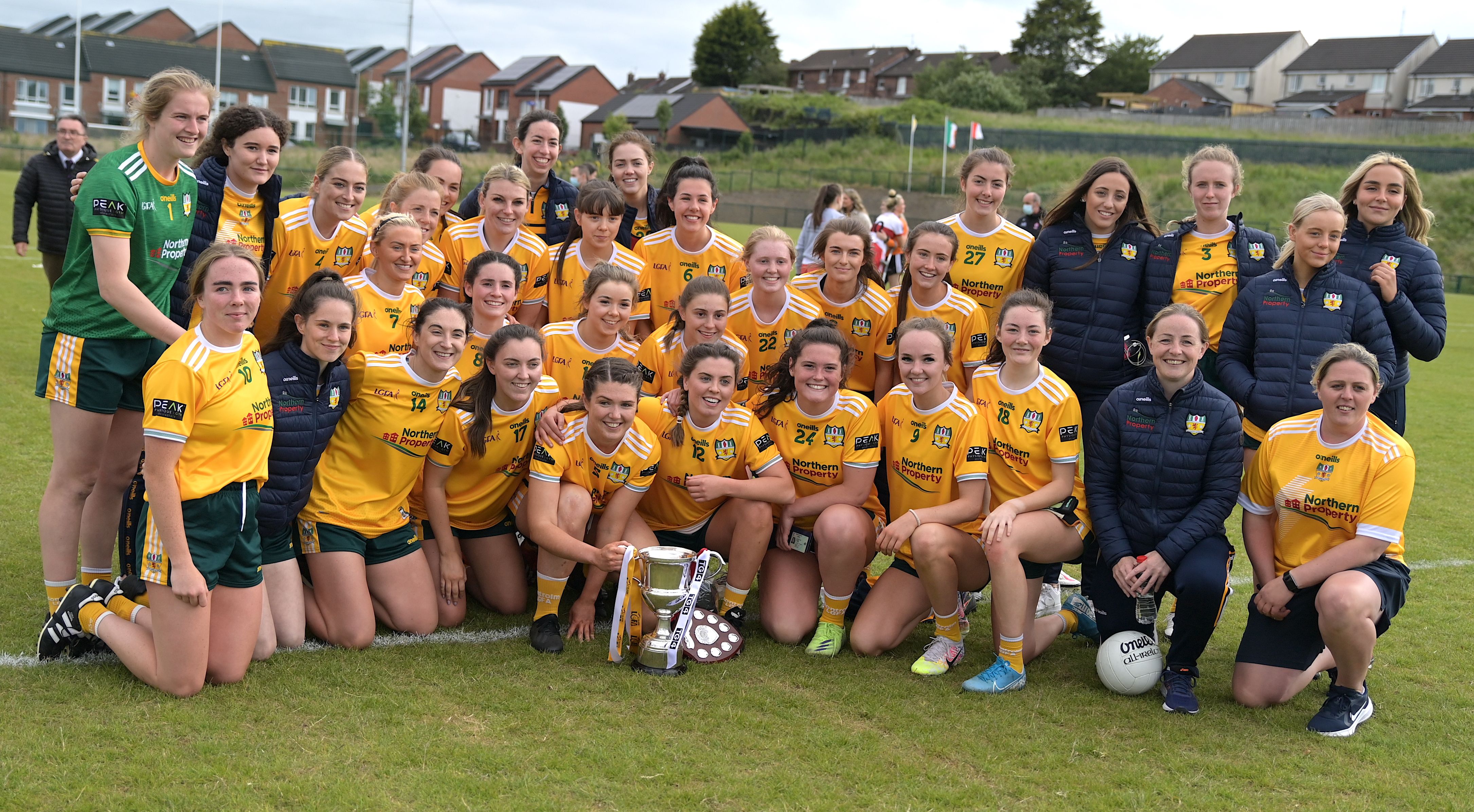 Antrim defeated Derry by 21 points to win the Ulster Ladies Junior title at Davitt Park, Belfast on Saturday evening 