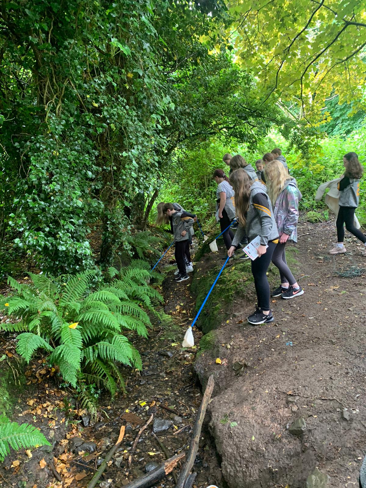 RIVER STUDY: P7 pupils from Gaelscoil Eanna in Glengormley