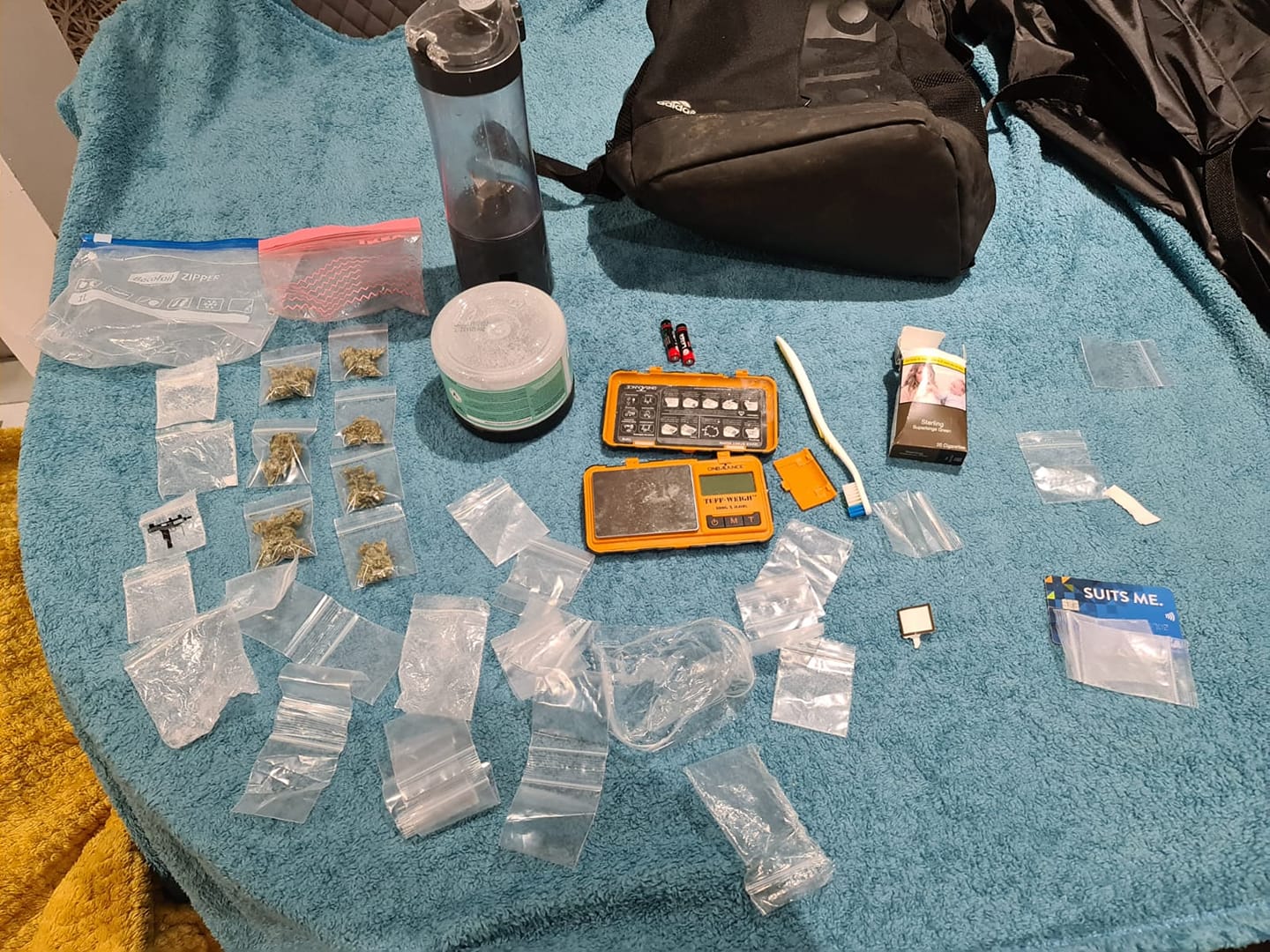 DESTROYED: Drugs and drug paraphernalia left behind in a local taxi