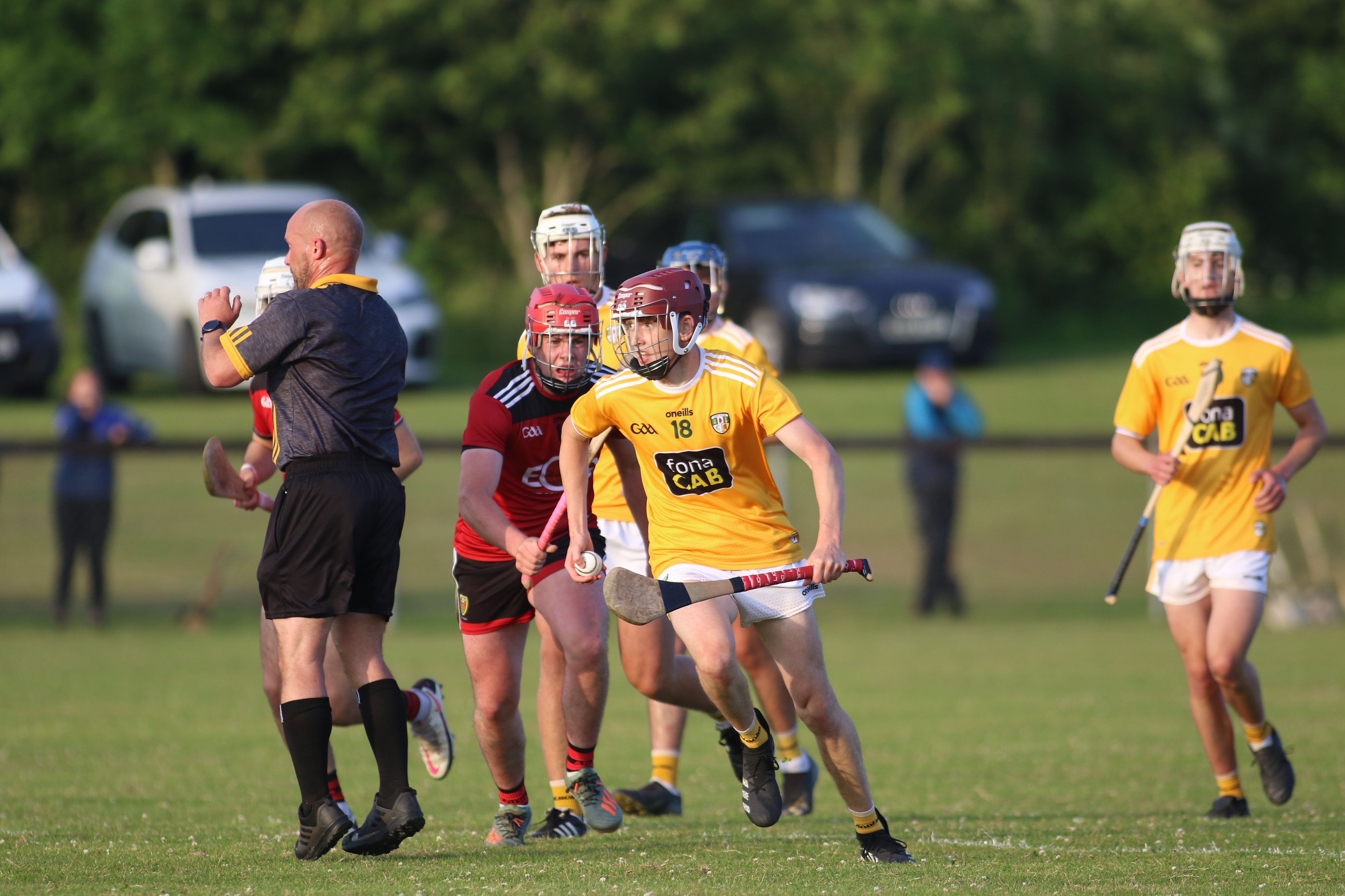 Declan Quinn on the attack for Antrim on Wednesday