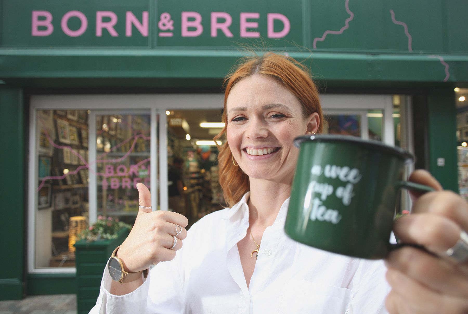 A WEE CUP OF TEA: Linzi Rooney from Born and Bred which supports over 100 local artists and producers