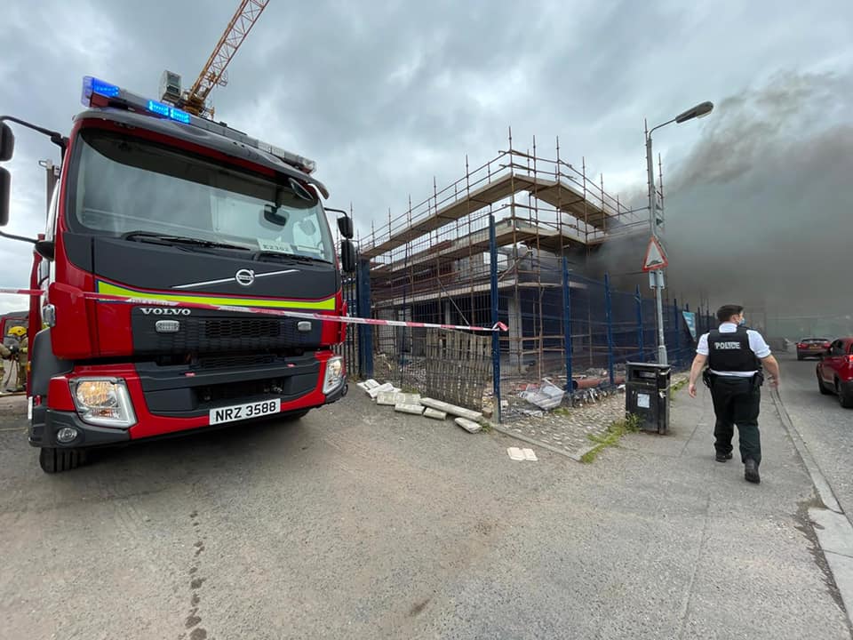 FIRE: The blaze at the building site is being treated as arson