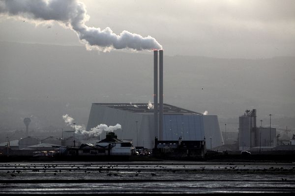 SPEWING SMOKE: The Convent waste burning plant in Dublin is surrounded by factories continuing to emit greenhouse gases despite Irish government pledges on combatting climate change. 