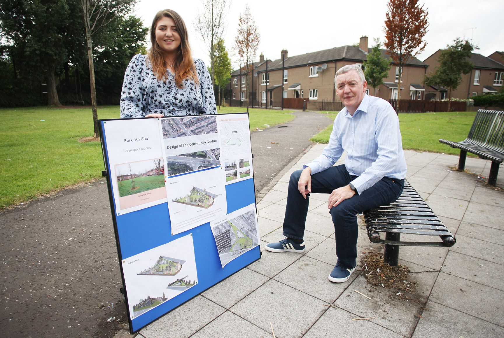 BIG PLANS: Roisin McLaughlin and Michael George from CRJ at the land in Short Strand