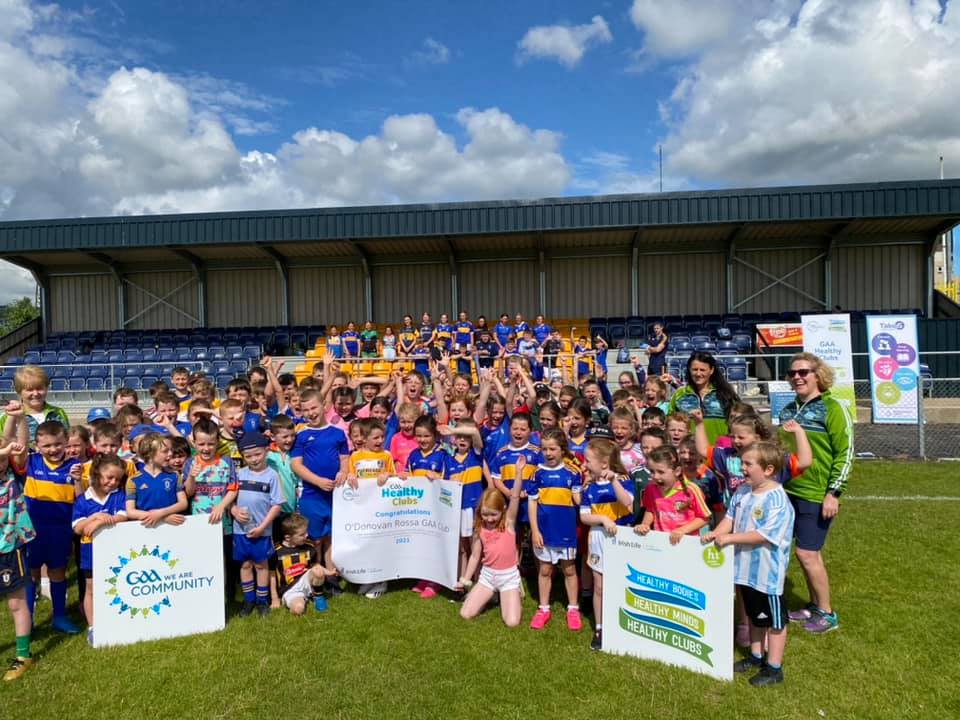 Young Rossa members with some of the Health and Wellbeing Committee on Wednesday 