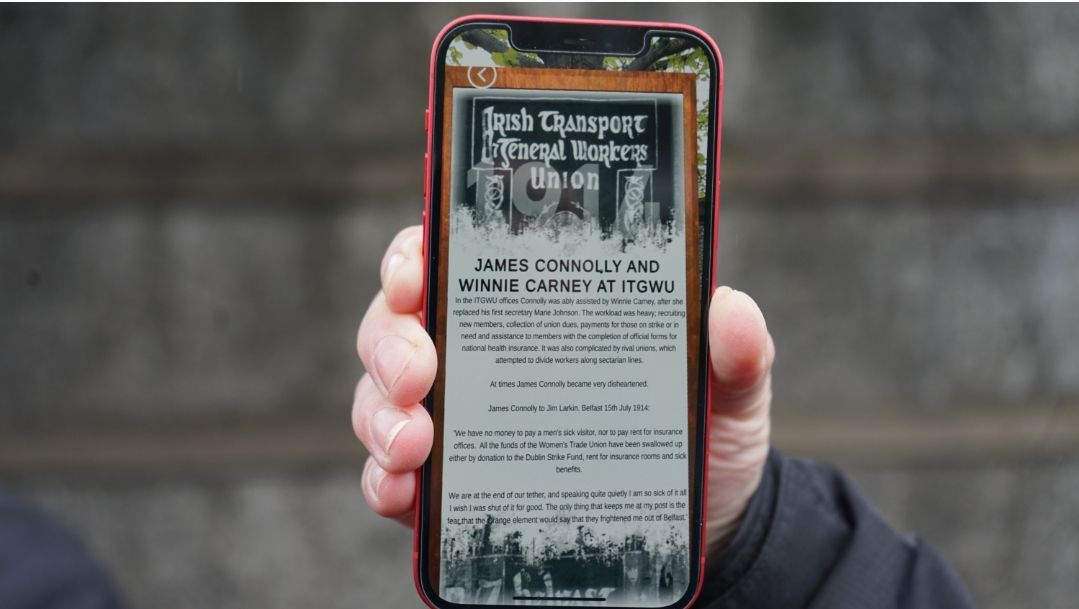 PAST IS PRESENT: The trail makes use of augmented reality to bring Connolly\'s story to life