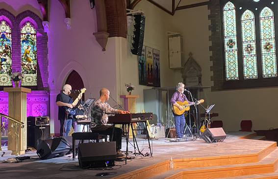 CATHEDRAL OF SONG: Anthony Toner opening the EastSide Arts Festival last night with the launch of his new album \'Six Inches of Water\'. On organ, John McCullough, on bass, Clive Cuthbertson. 