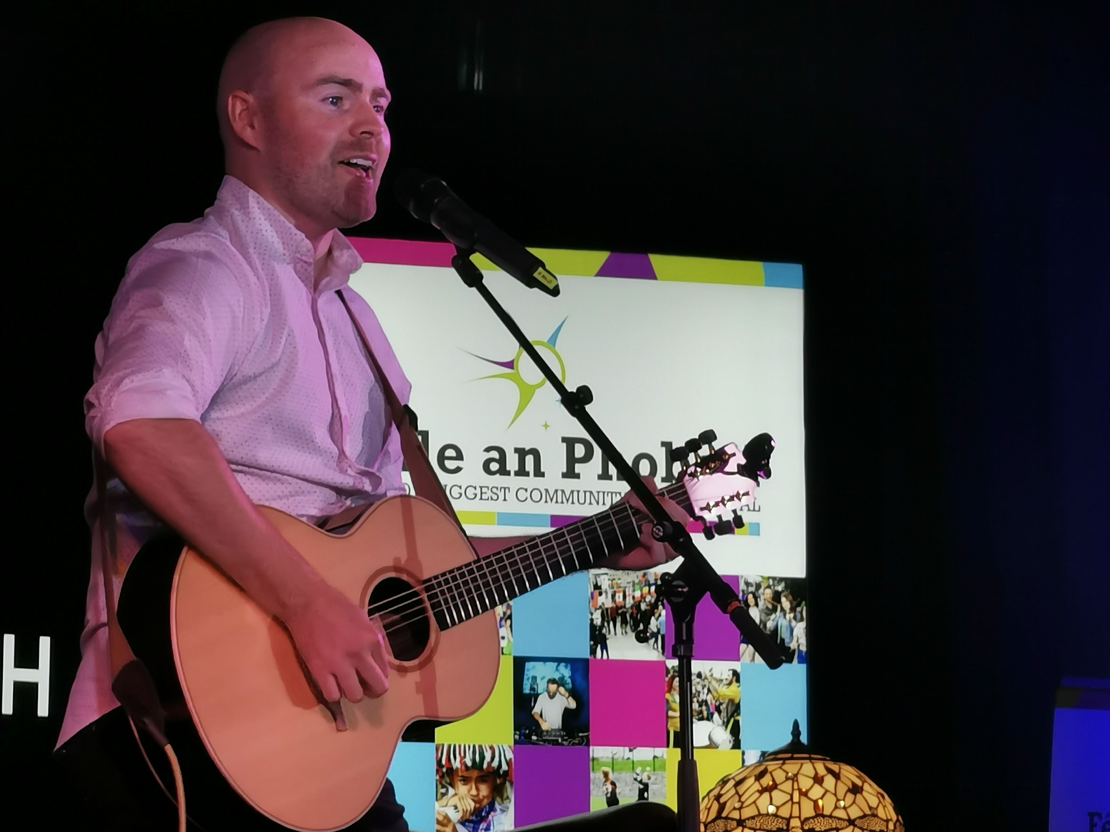 LAUGHTER: Paddy Raff\'s witty takes on classic songs had the audience doubled over in laughter