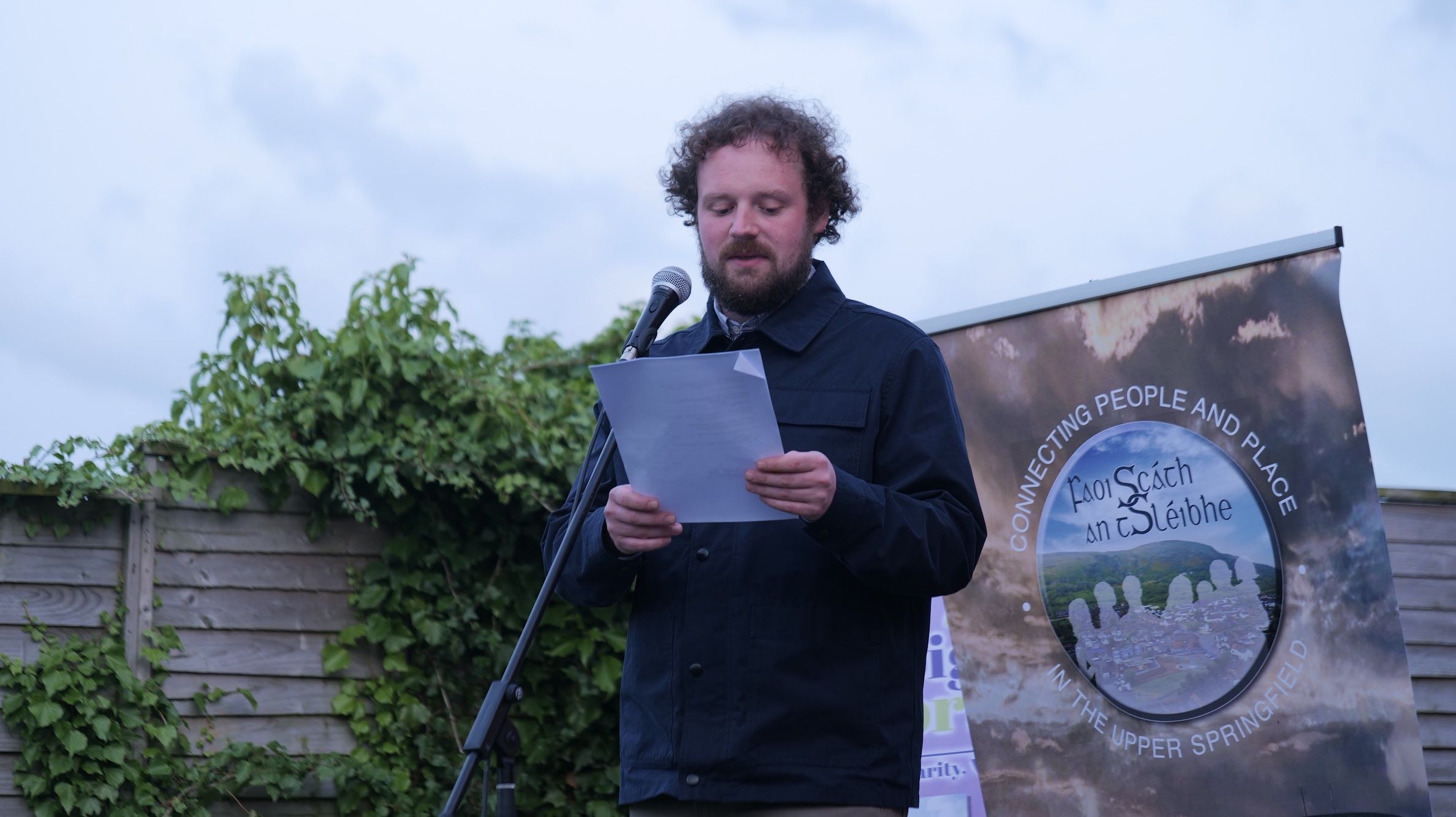 NEW WRITERS: Dr Scott McKendry at the launch of the Sólás ón Scáth anthology