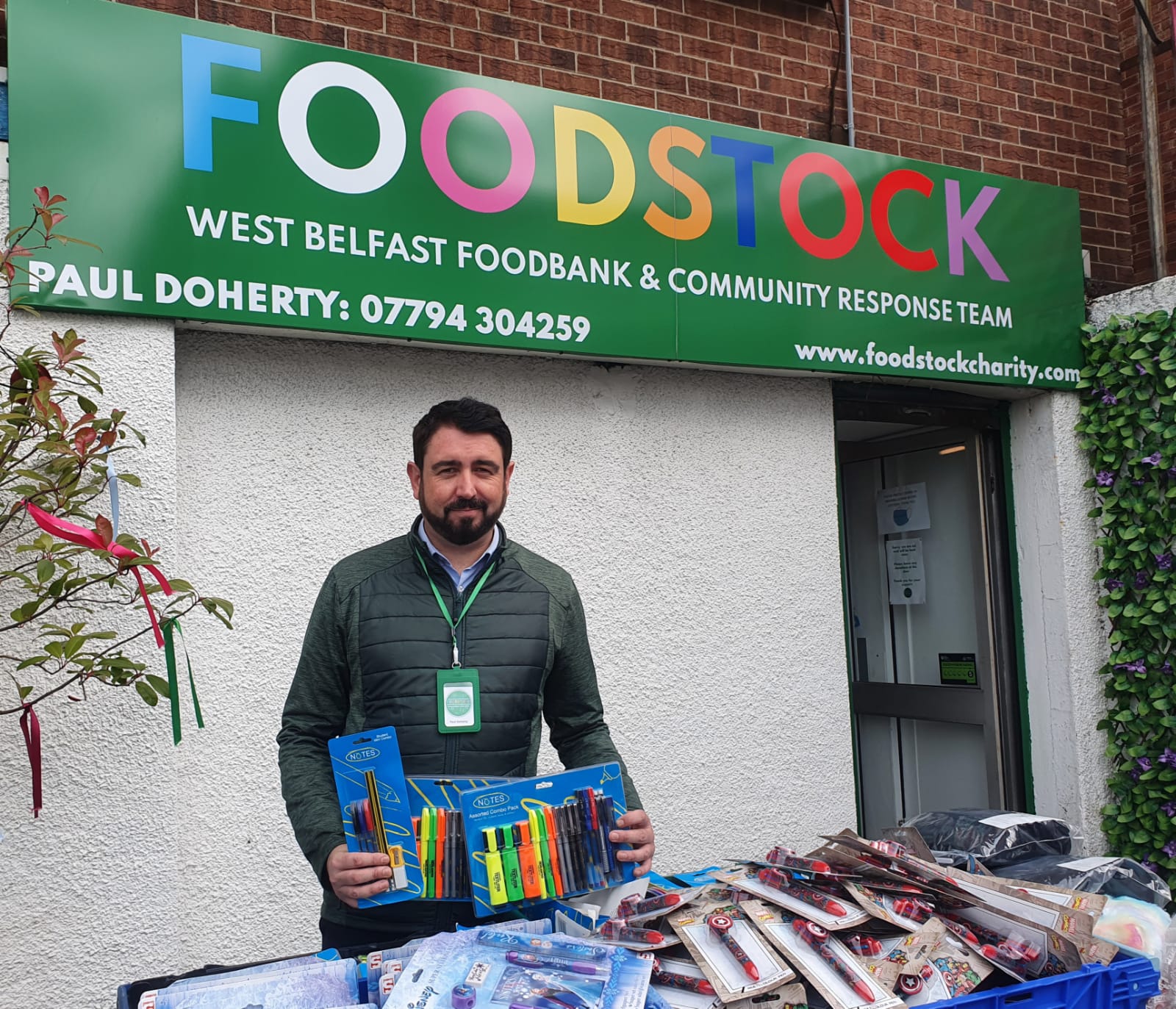 DONATIONS: Paul Doherty from Foodstock with some of the community donations