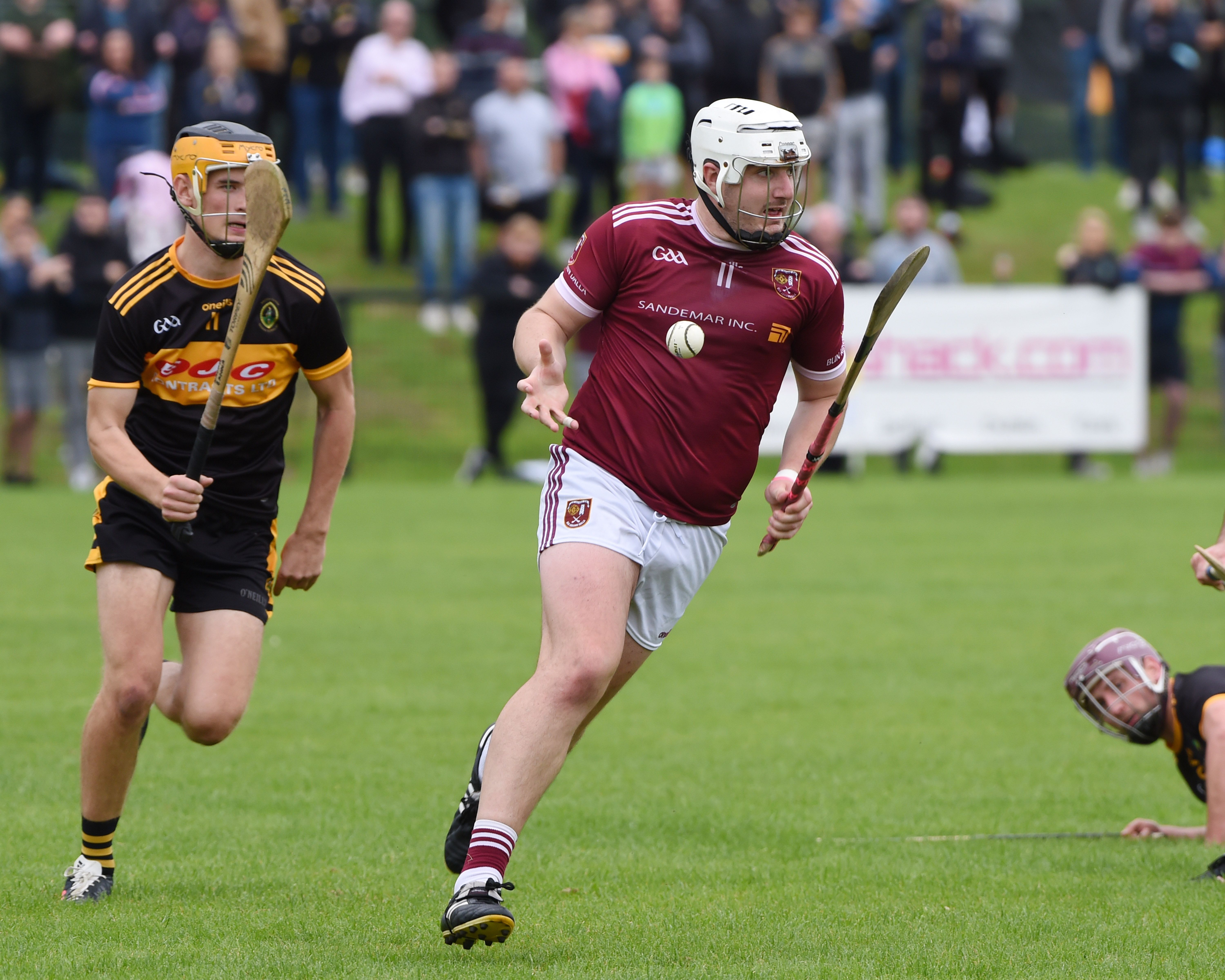 Christy McNaughton goes on the attack with Ruairi Donaghy in pursuit 