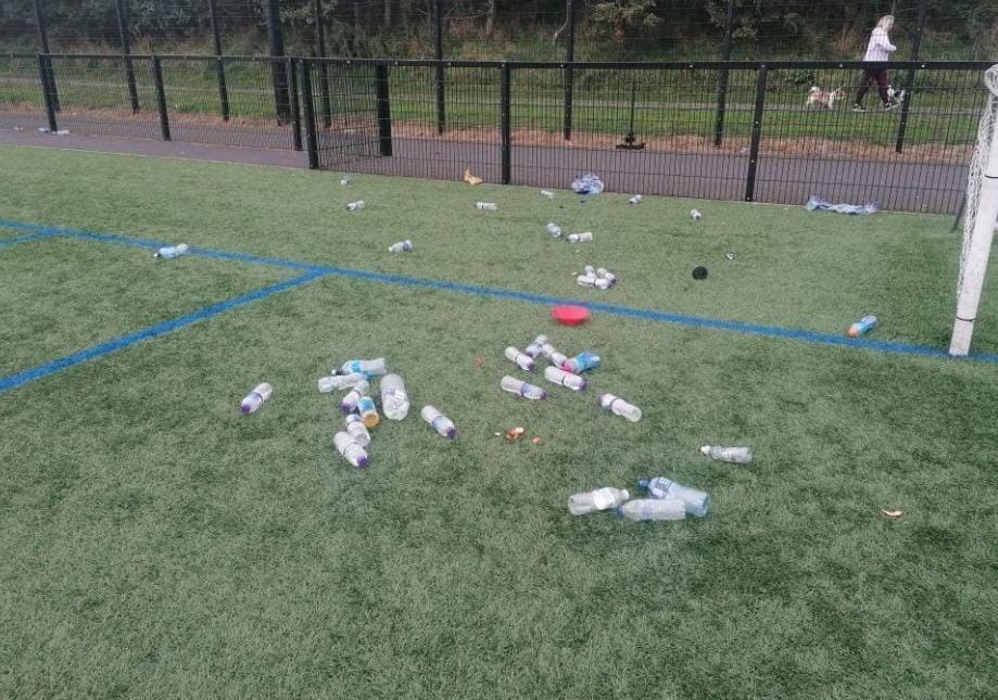 MESS: The state of the pitch at Valley Leisure Centre that the young Wolfe Tones players were expected to train in