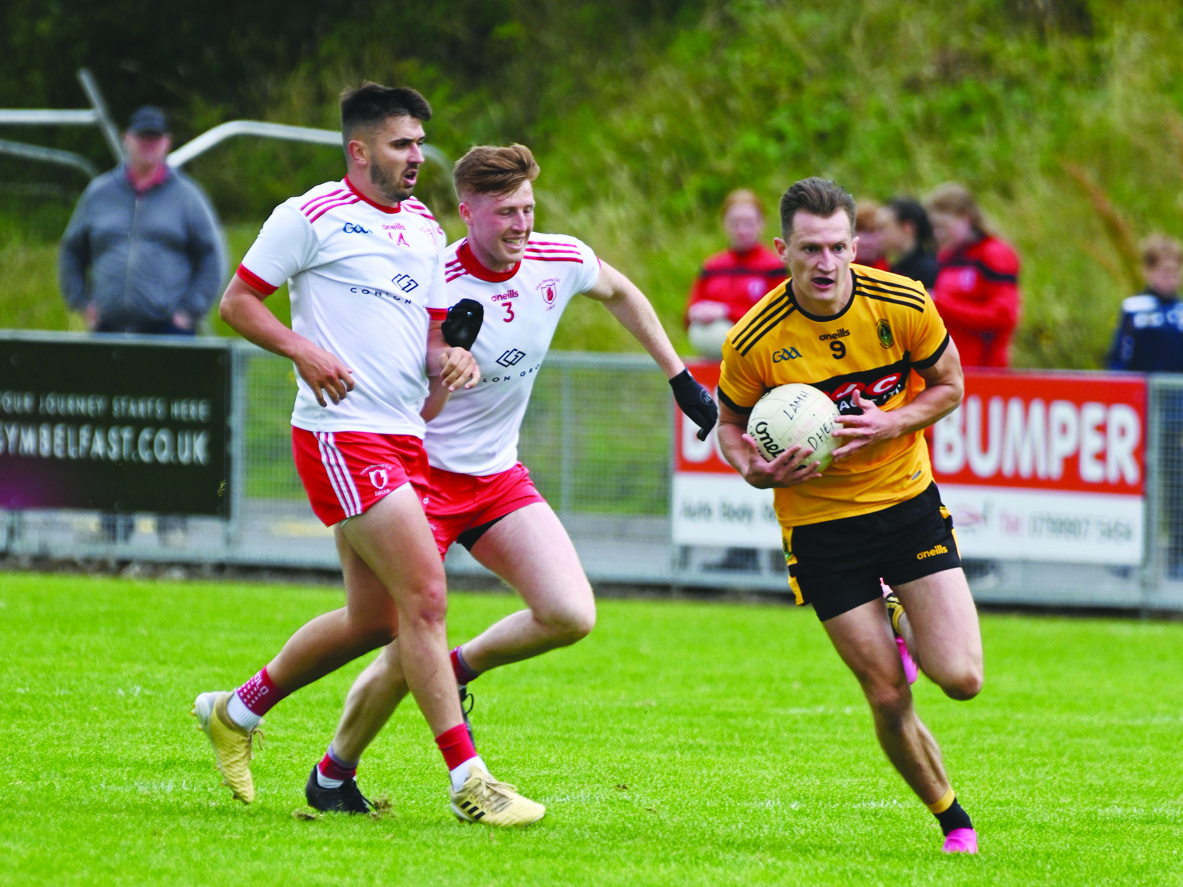 Naomh Éanna got the better of Lámh Dhearg at Hightown last month, but the winner of Sunday’s return fixture at Hannahstown will be in pole position to secure a top-two finish in Group Three and a quarter-final berth in the Senior Football Championship