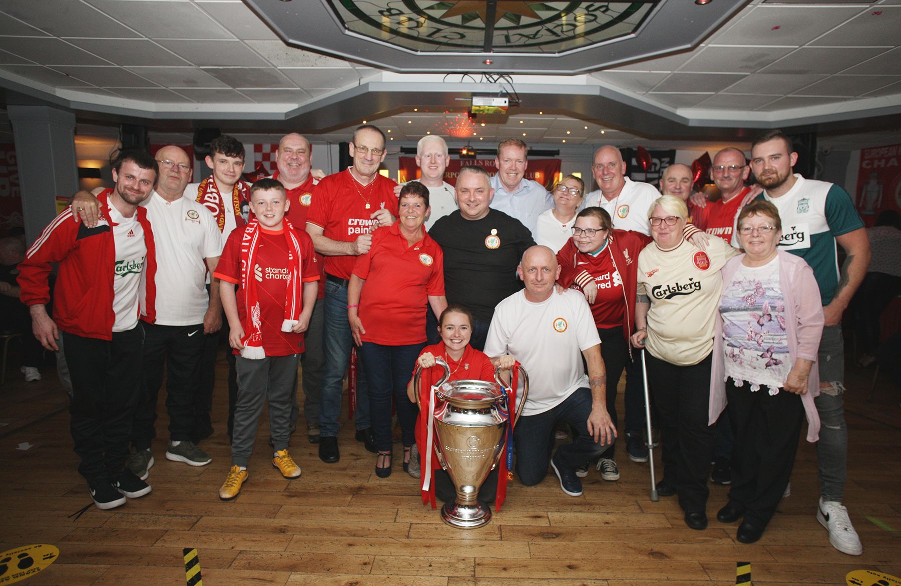 YOU\'LL NEVER WALK ALONE: Falls Road Liverpool Supporters Club held an event at the West Club to raise money for Suicide Awareness and Support Group