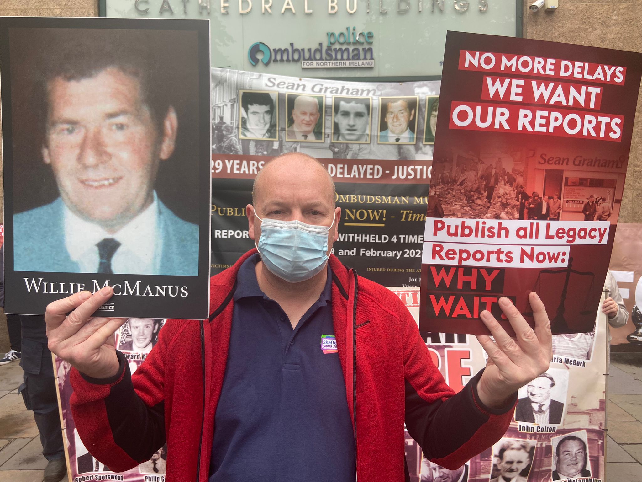 DEMAND: Billy McManus, whose father Willie McManus was killed in Sean Graham Bookmaker\'s atrocity