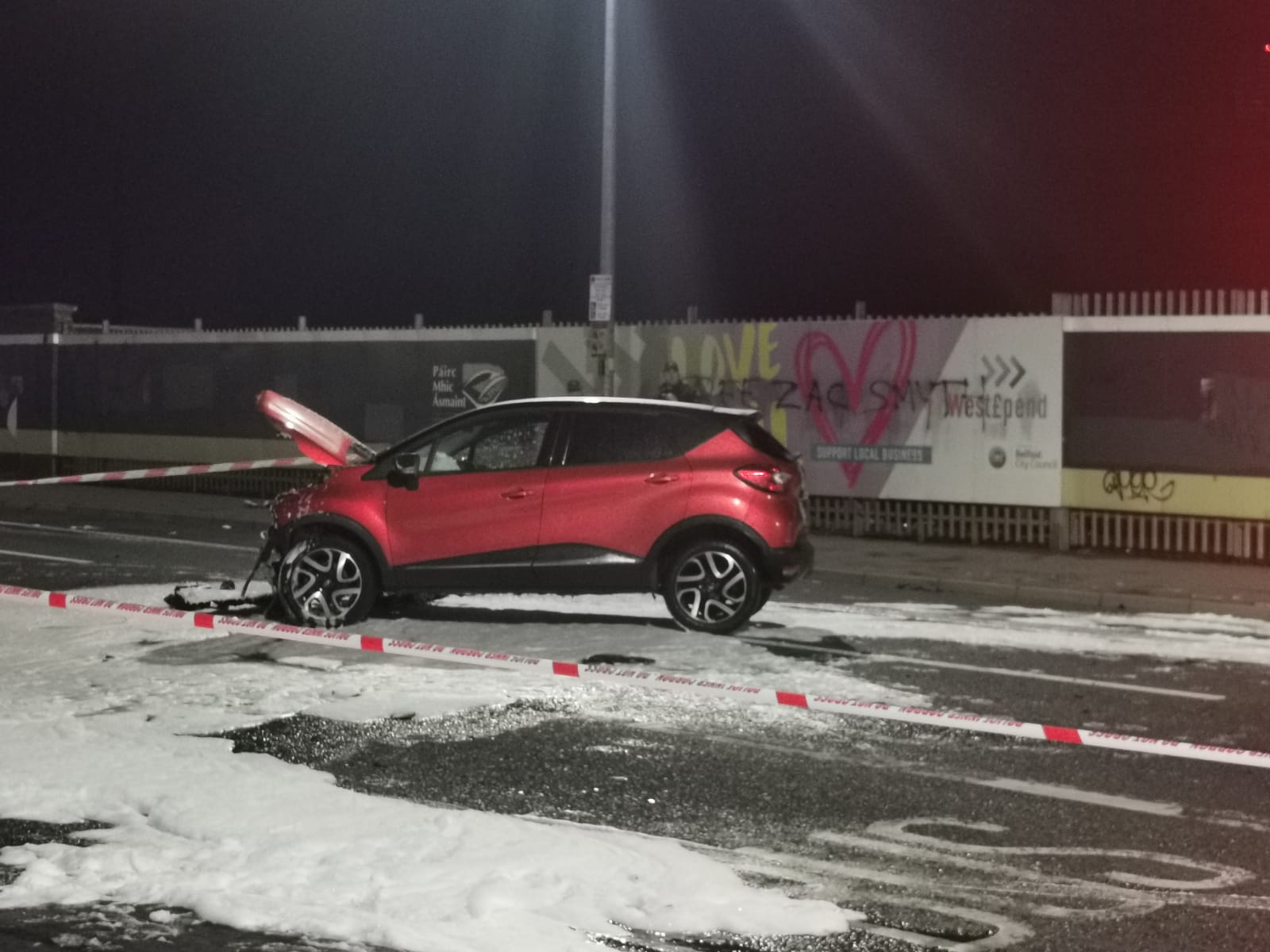 COLLISION: The crash happened just after 8:30pm on Monday evening