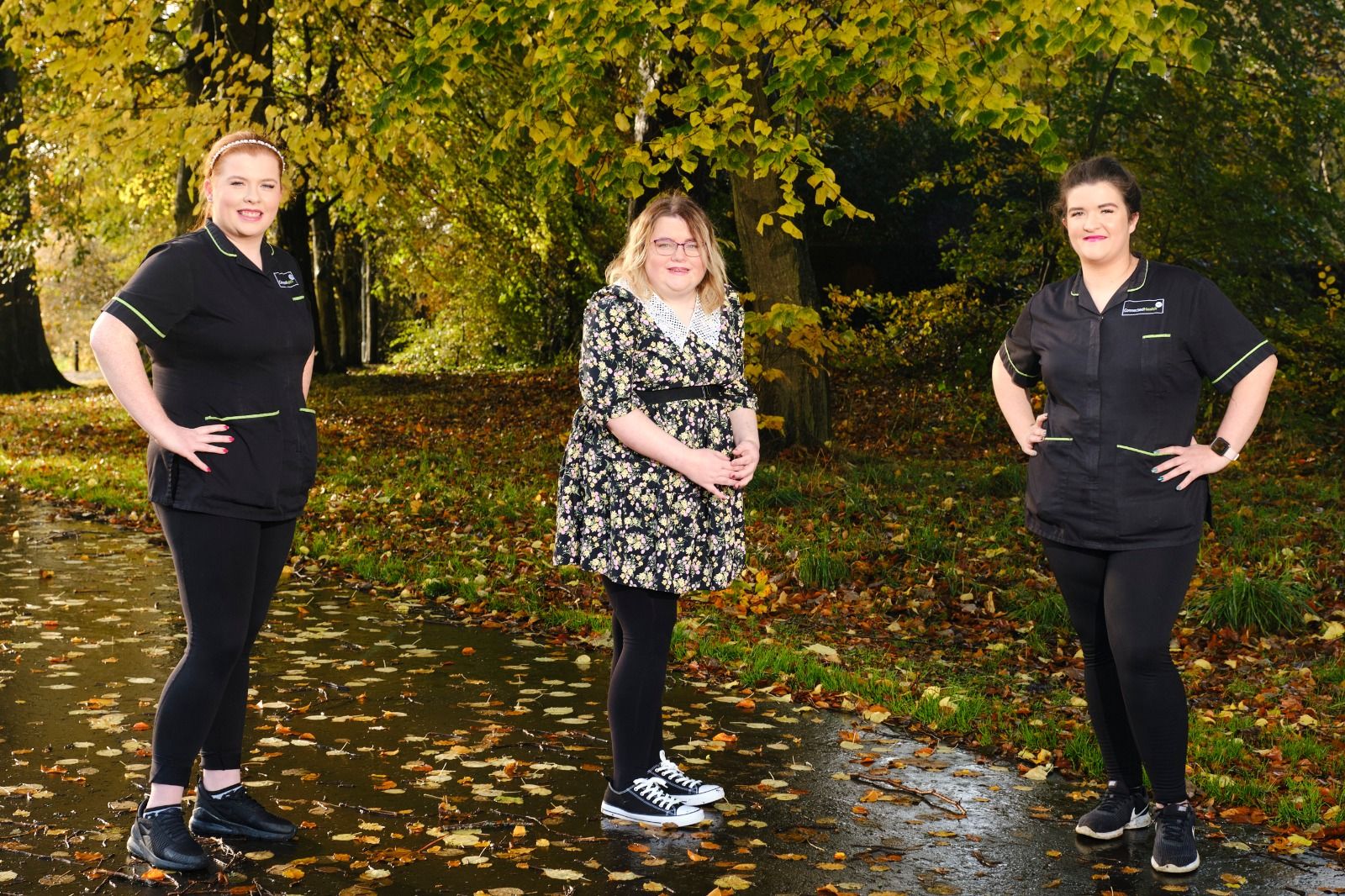 ABOVE AND BEYOND: Chloe Kelly, Connected Health Care Assistant, Laura Magee, and Lauren Kelly, Connected Health Care Assistant