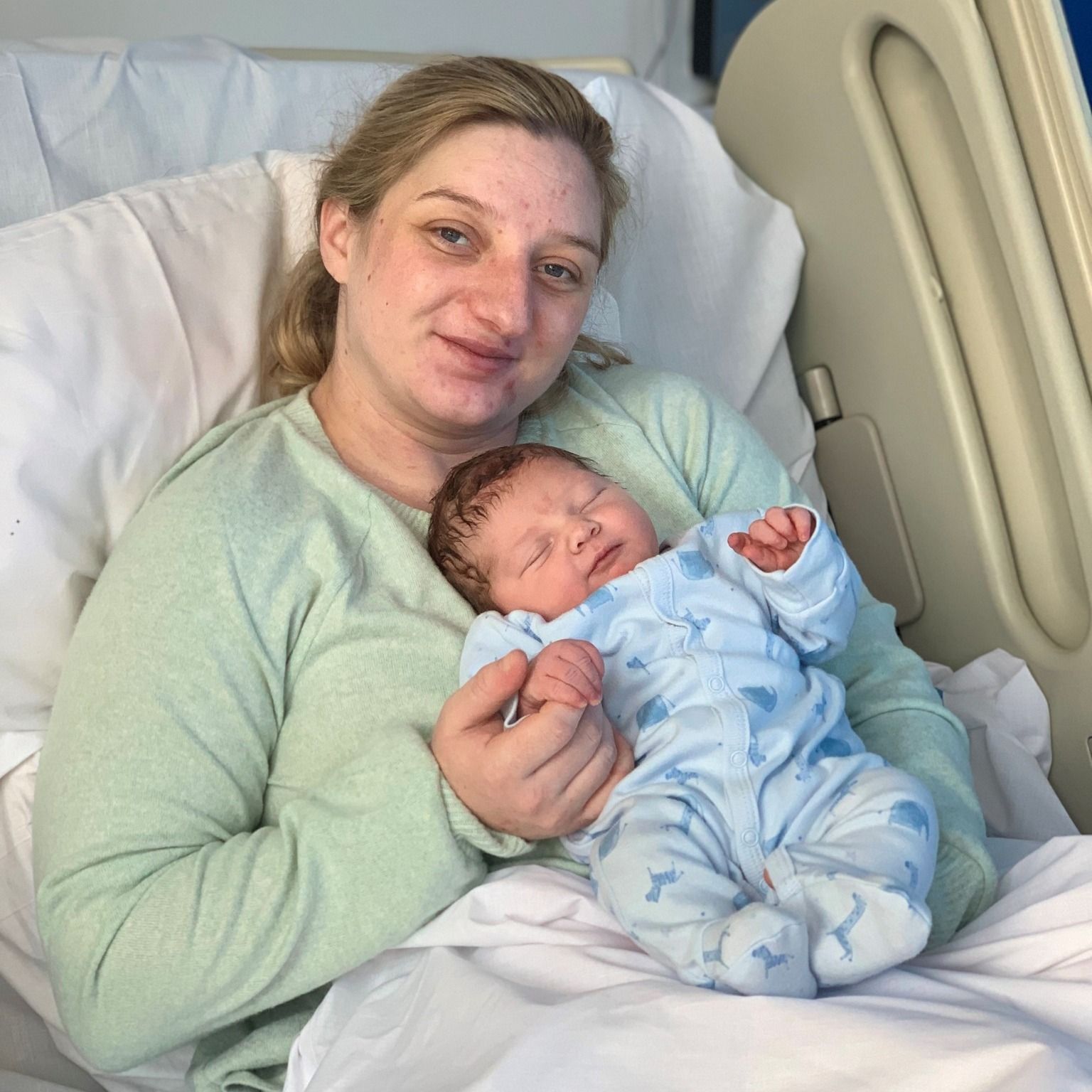 NEW YEAR JOY: Catherine McGuinness and baby Raylan