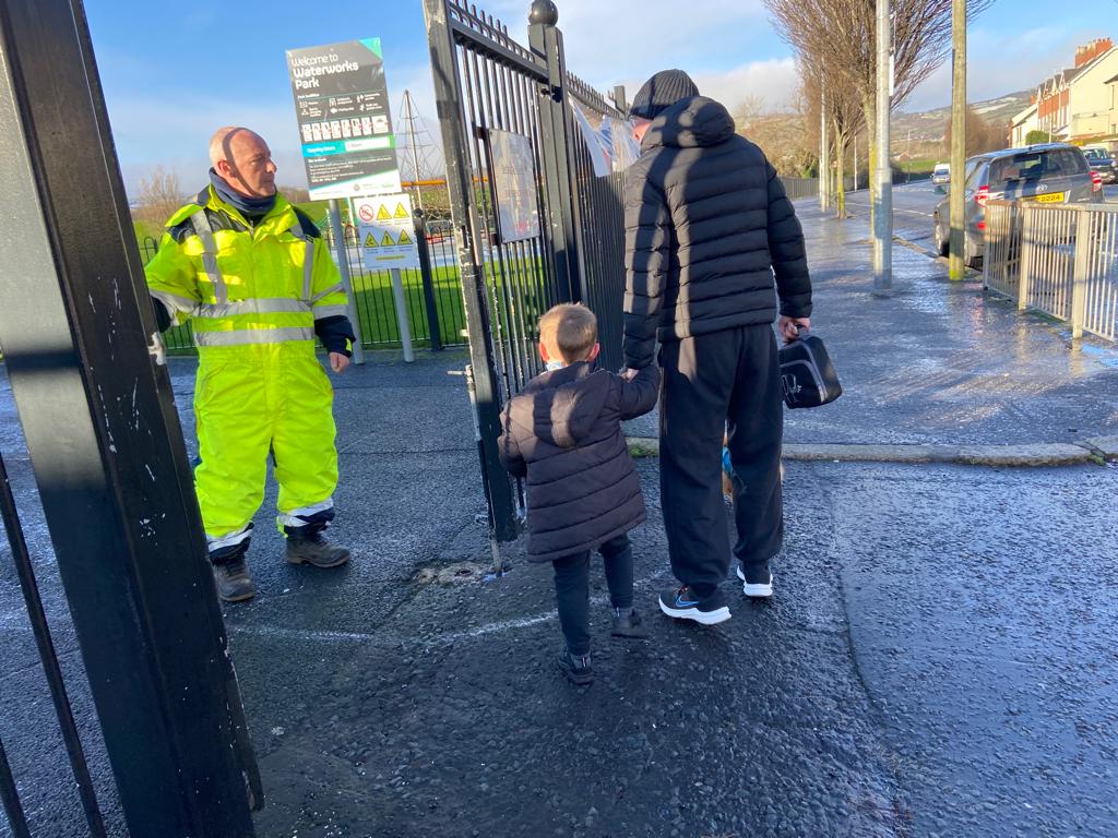 OPEN: The Waterworks Park in North Belfast re-opened to the public on Friday morning