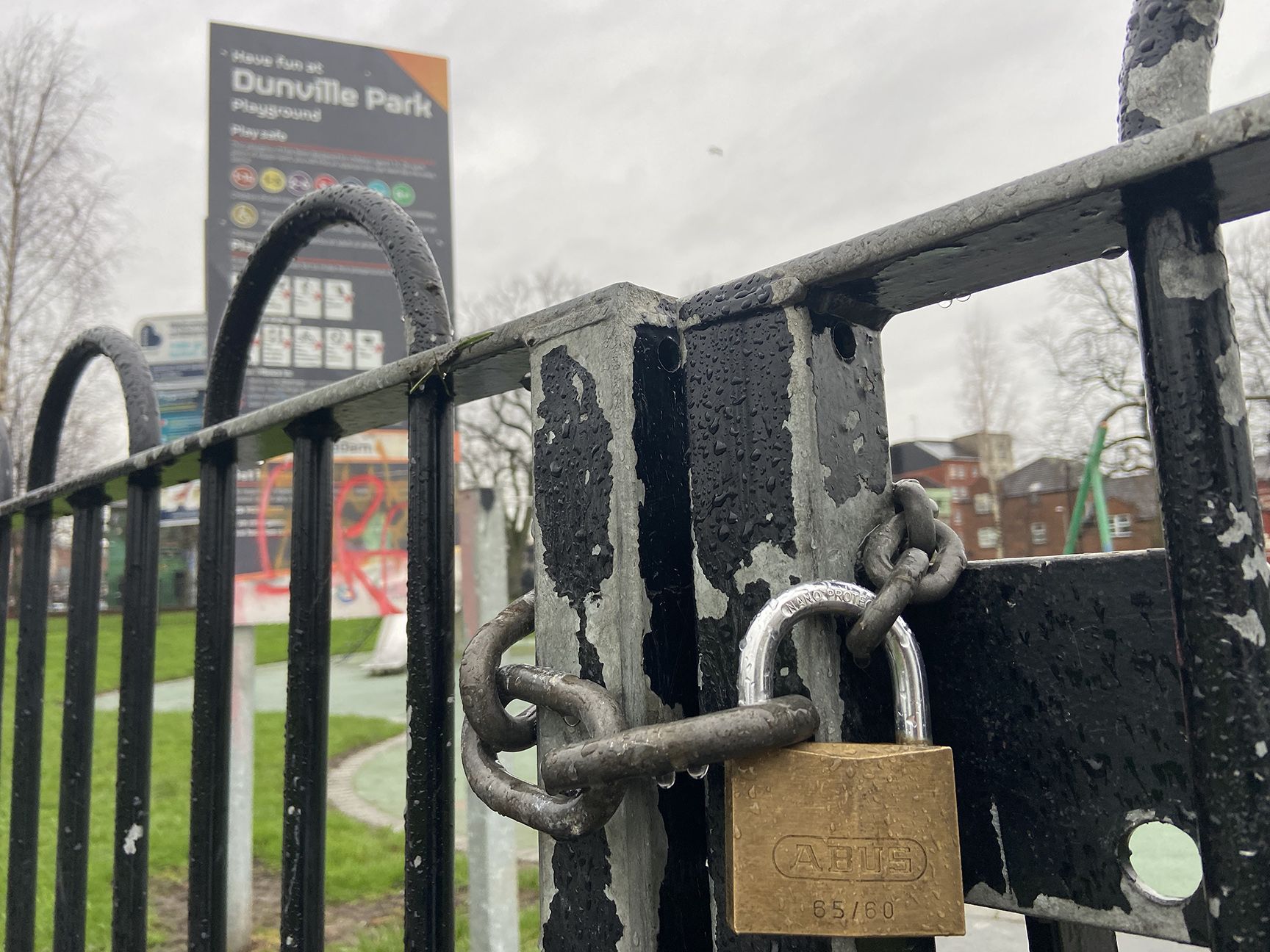 LOCKED: Dunville Park will remain closed for a number of weeks