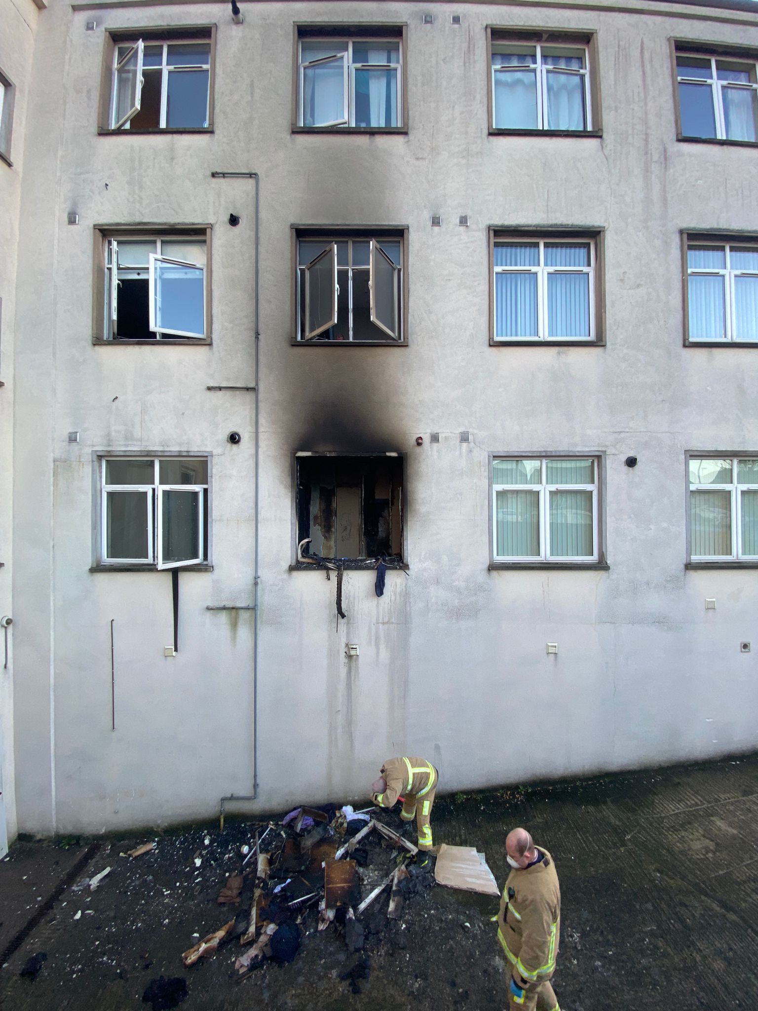 FIRE: The flats in Antrim Close 