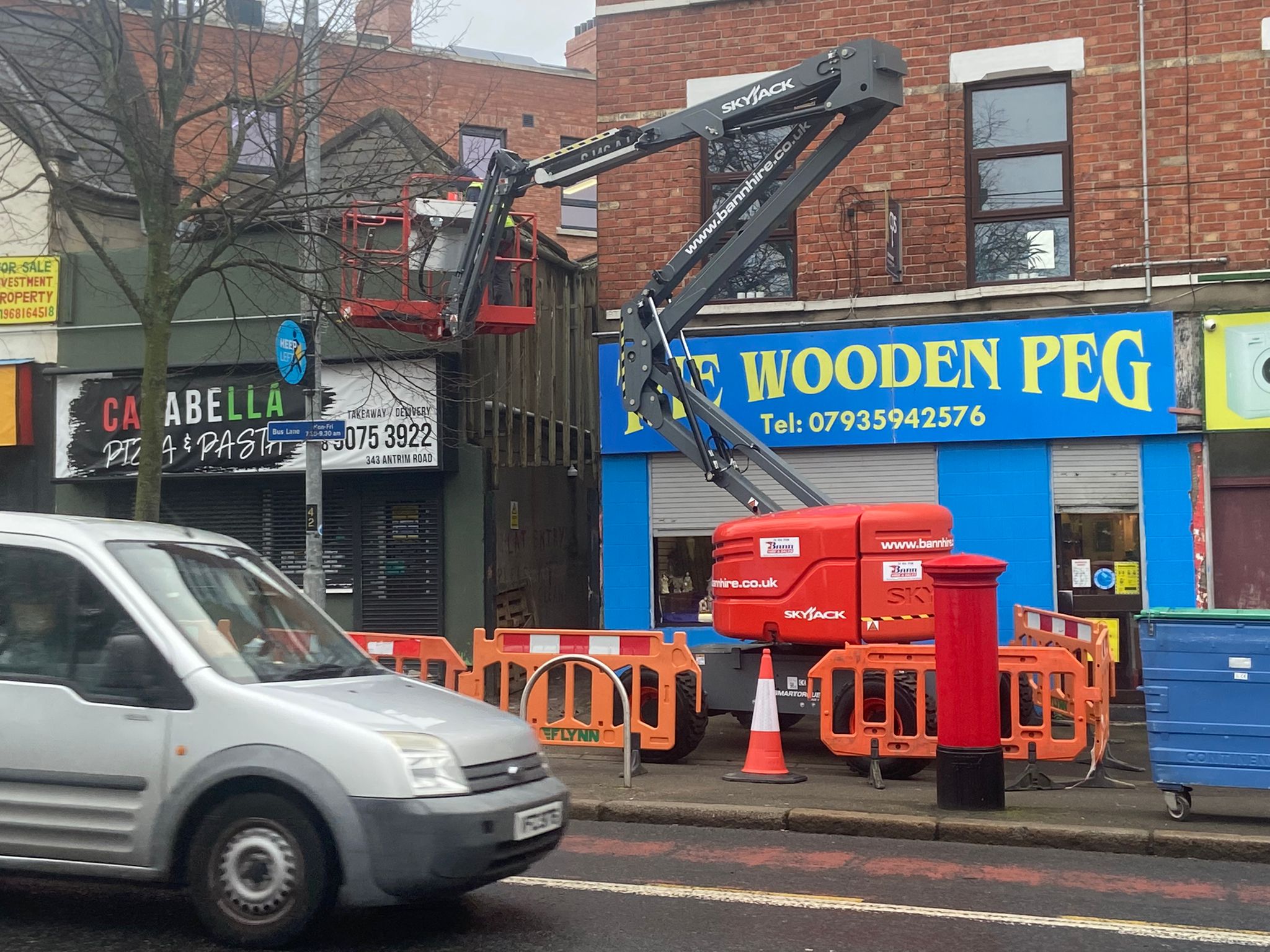 IMPROVEMENTS: Work begun on shop fronts opposite the Waterworks this week