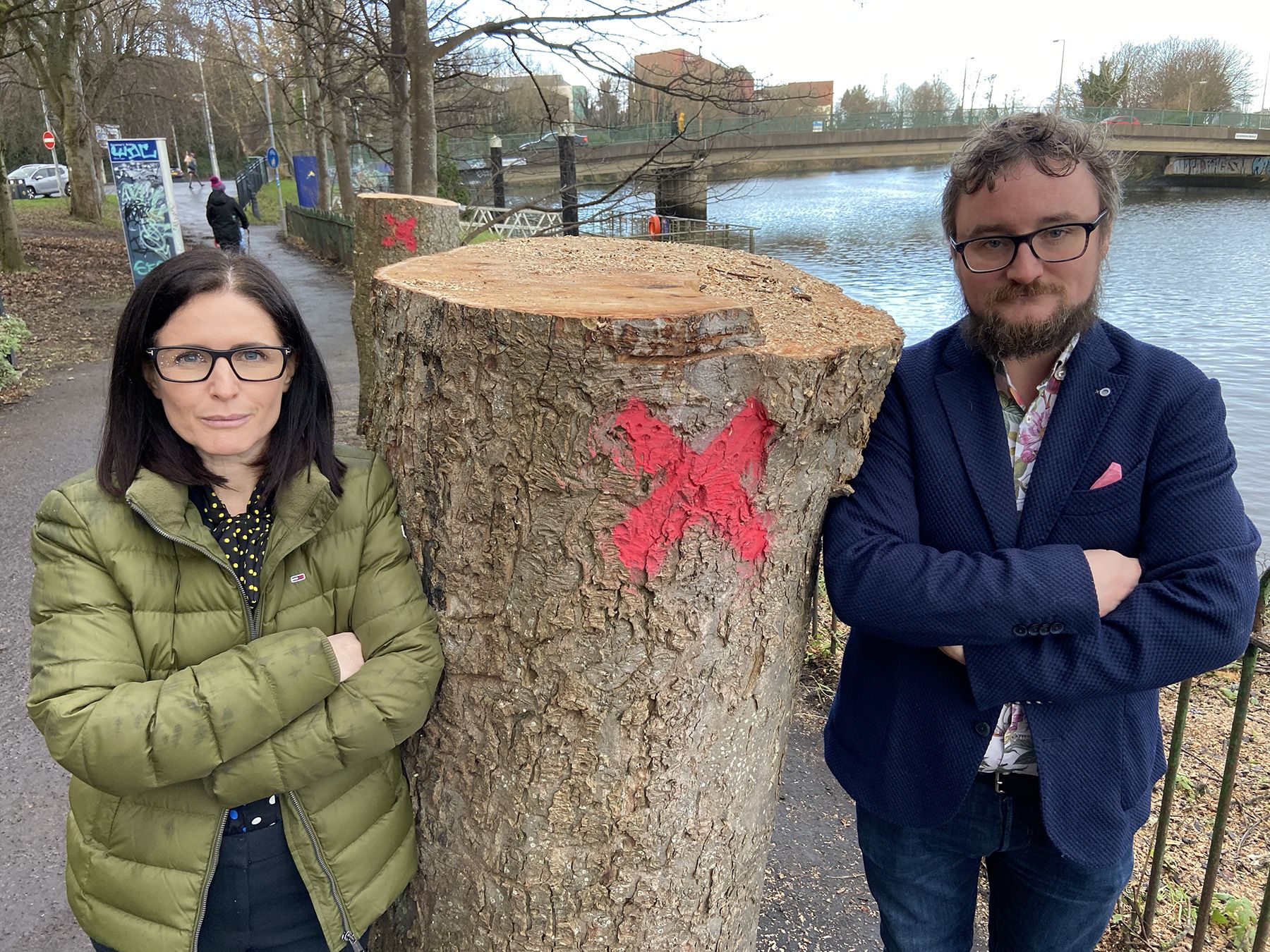 REMOVED: Paula Bradshaw MLA and Cllr Emmet McDonough-Brown have said the community should have been consulted about the removal of trees and hedgerows 