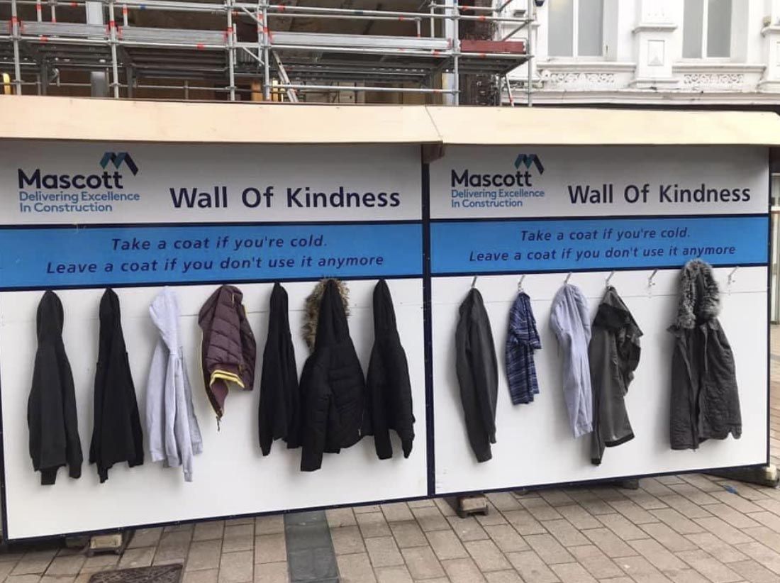 GIVING: The Wall of Kindness allows you to donate warm garments for the needy in the winter