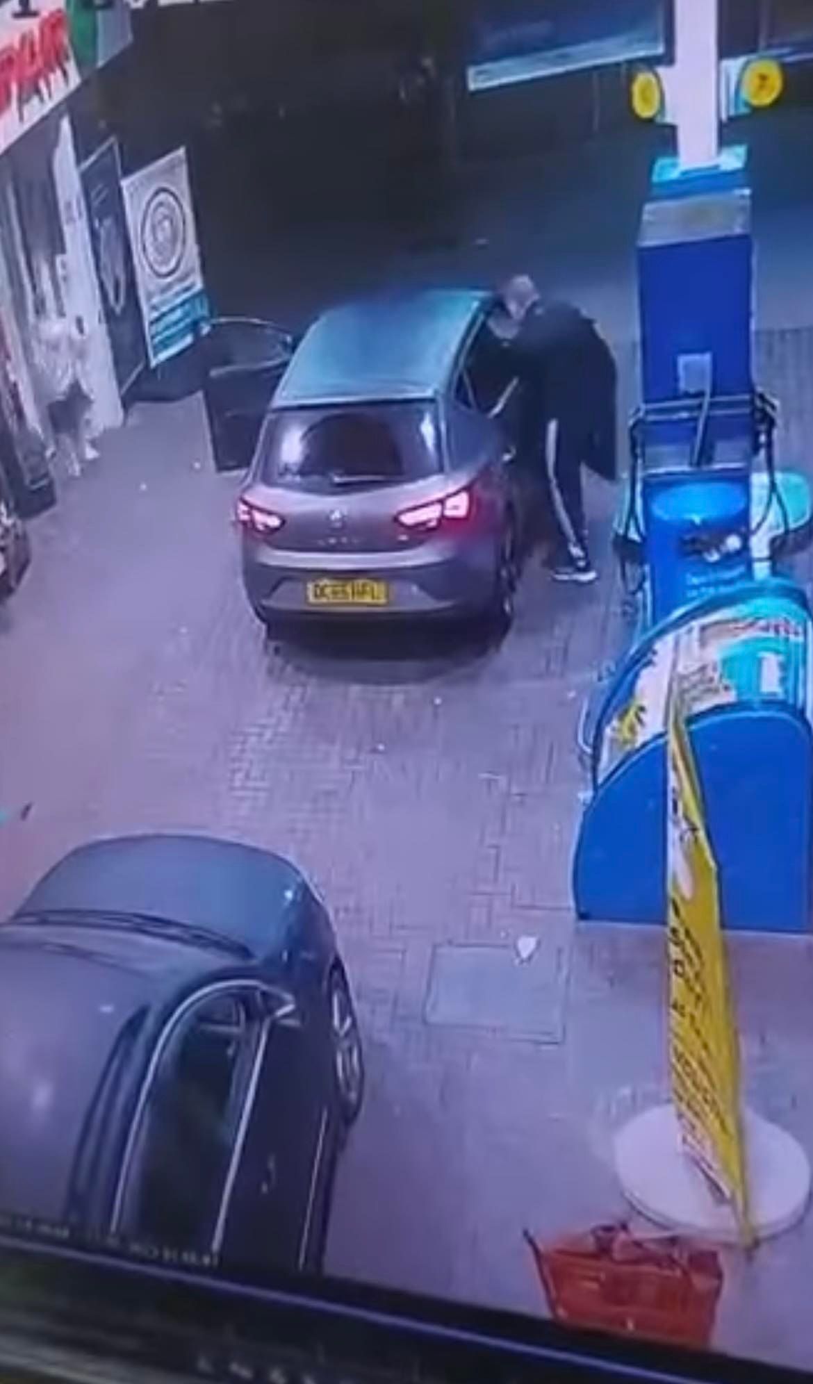 INCIDENT: CCTV footage captured the moment the individual gets into the car as the ten year-old girl escaped out the passenger door
