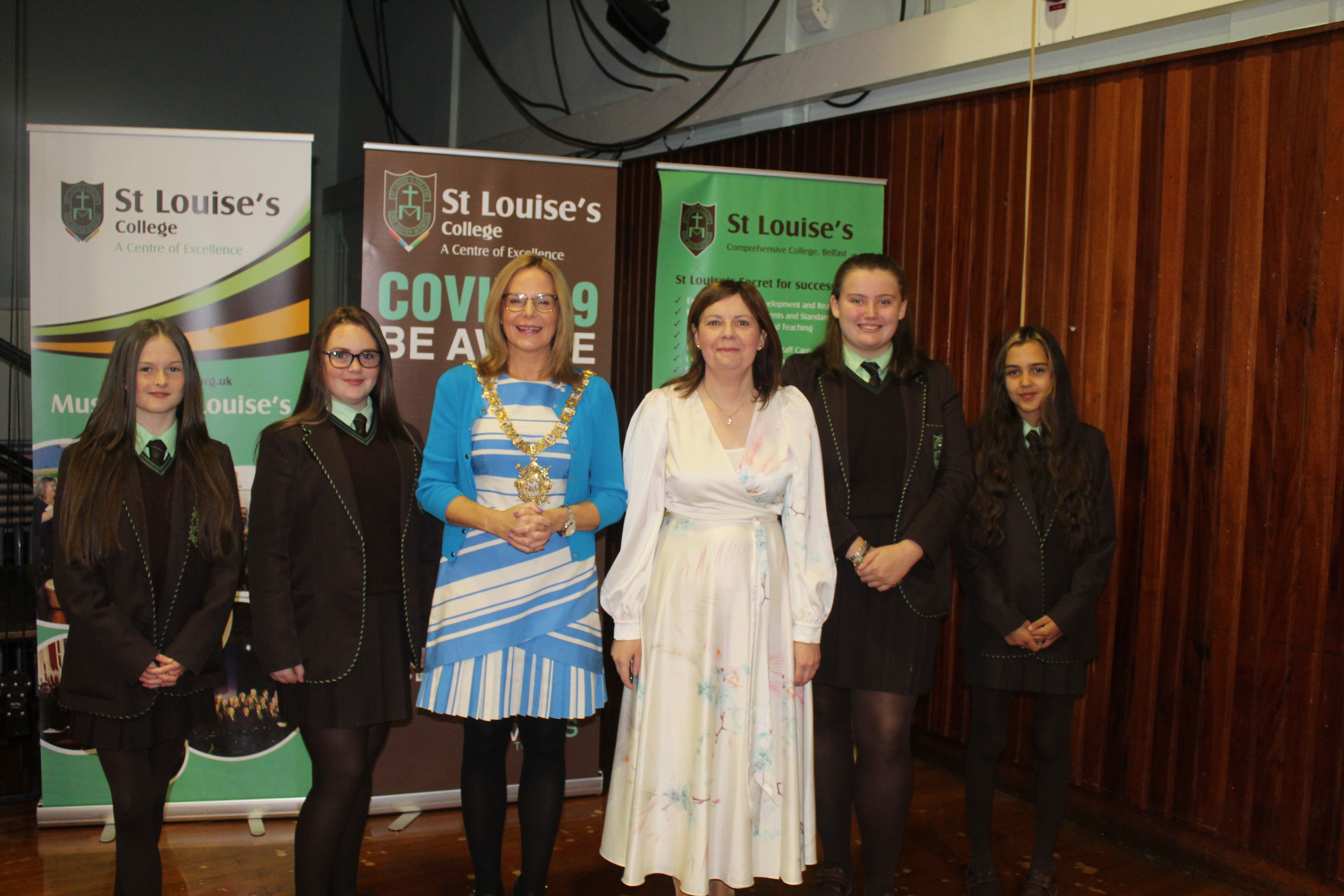 HIGH ACHIEVERS: Year 9 Award winners with Lord Mayor Tina Black