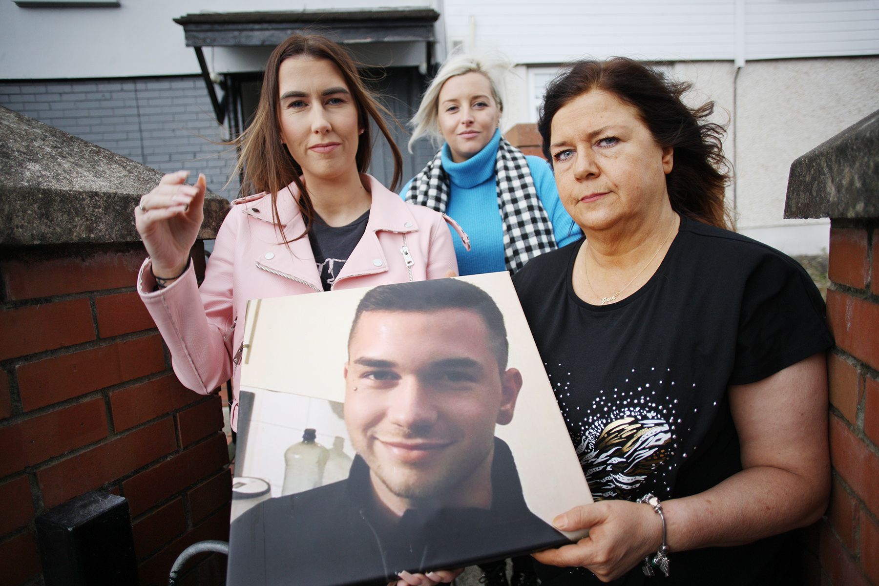 HELP IS NEEDED NOW: The Brennan family and Sinn Féin MLA Órlaithí Flynn