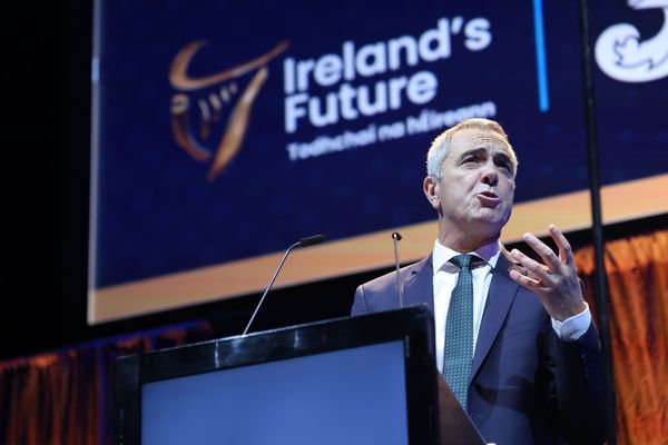 DISCUSSION: Irish actor James Nesbitt speaking at the Ireland\'s Future conference in the 3 Arena Dublin