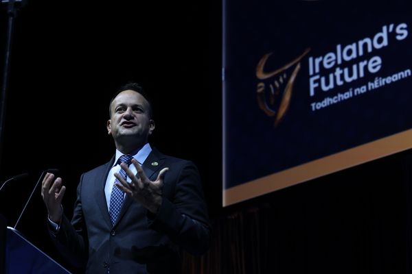 SPEAKER: Tánaiste Leo Varadkar at the Ireland’s Future event, where he said the time is not right for a border poll 