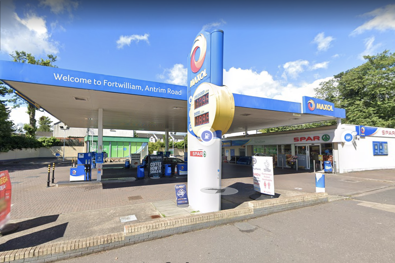 ARMED ROBBERY: The SPAR Maxol garage on the Antrim Road