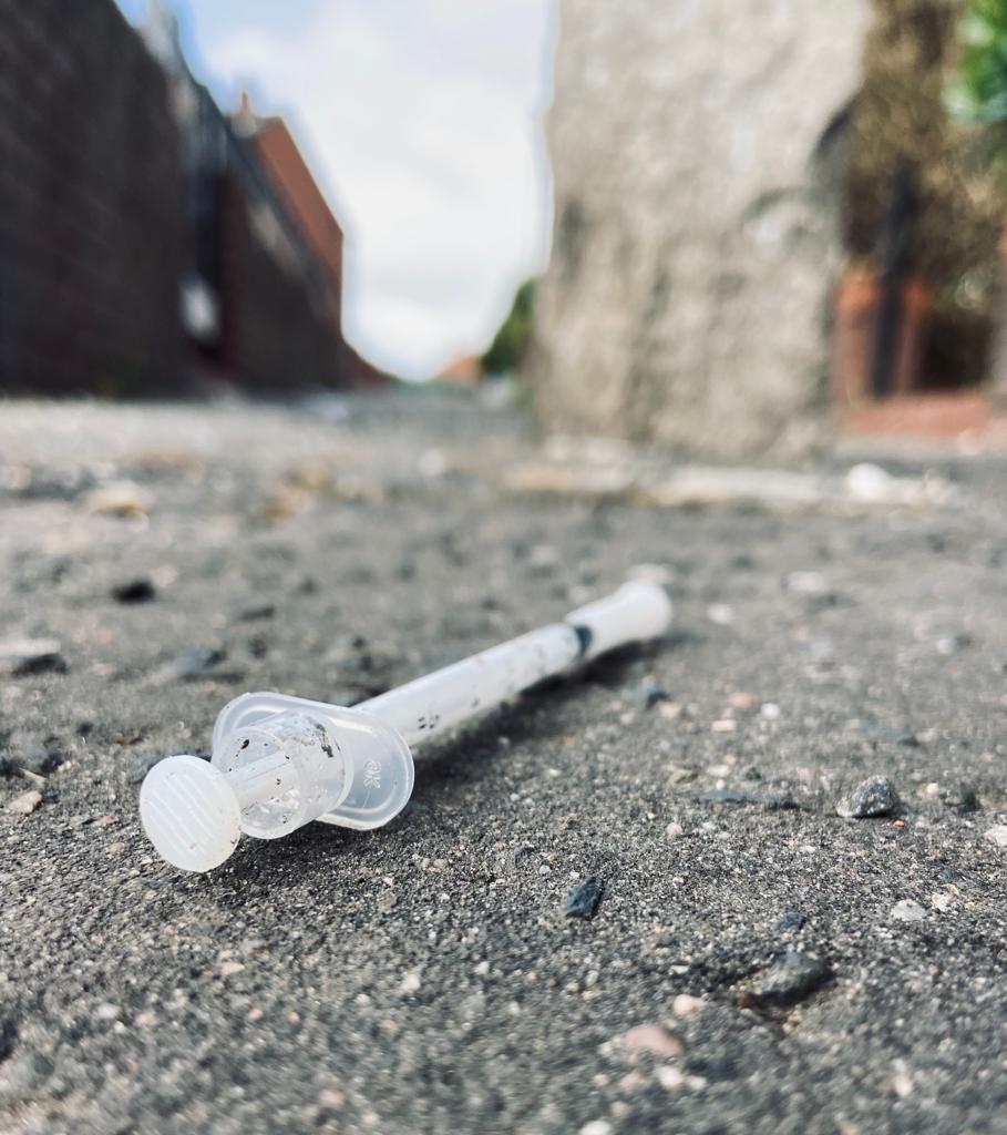 GRIM: Discarded needles in the Rosapenna area of North Belfast