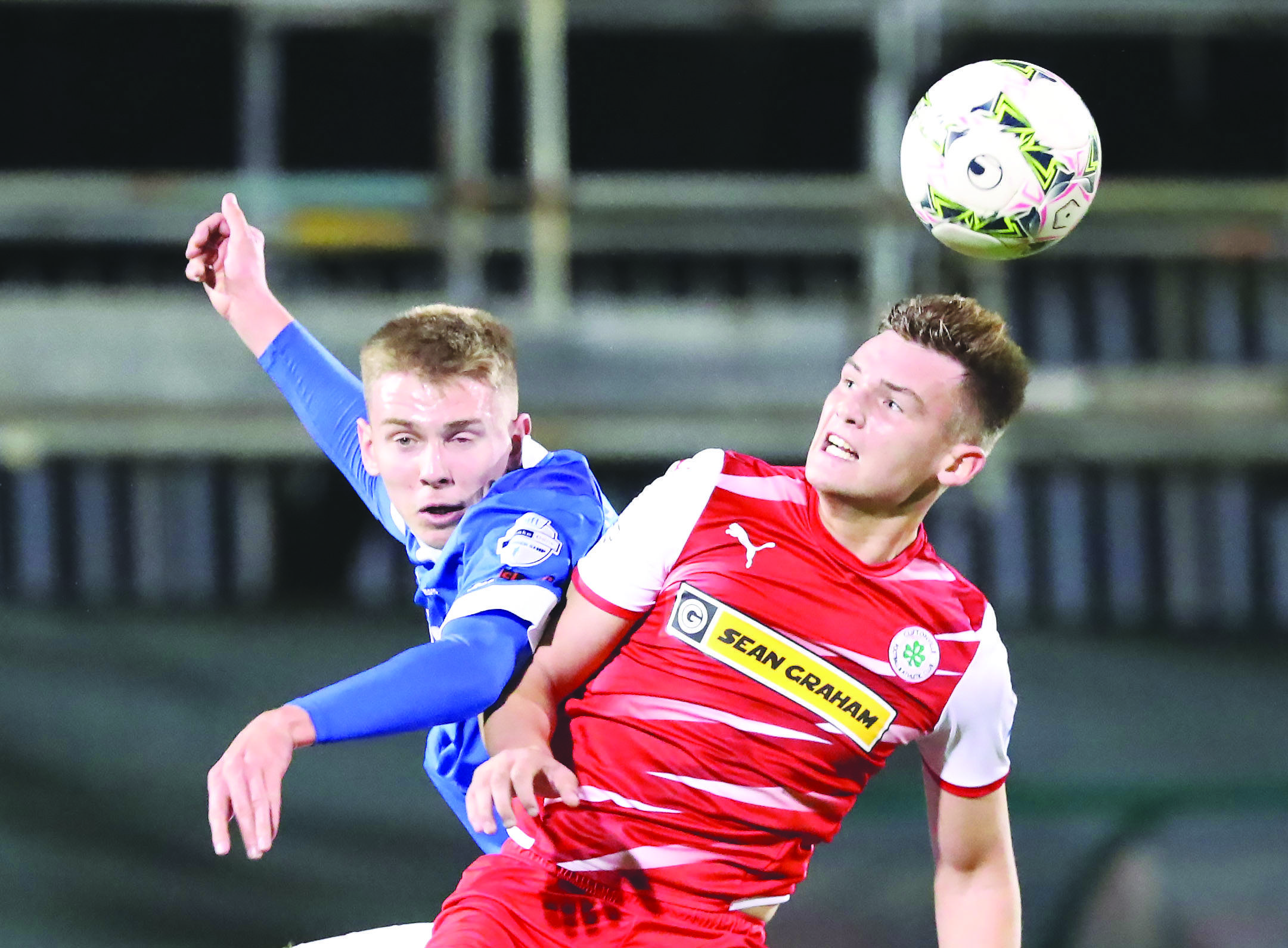 Paddy McLaughlin was delighted with the performances of younger players including Odhran Casey against Linfield on Tuesday  