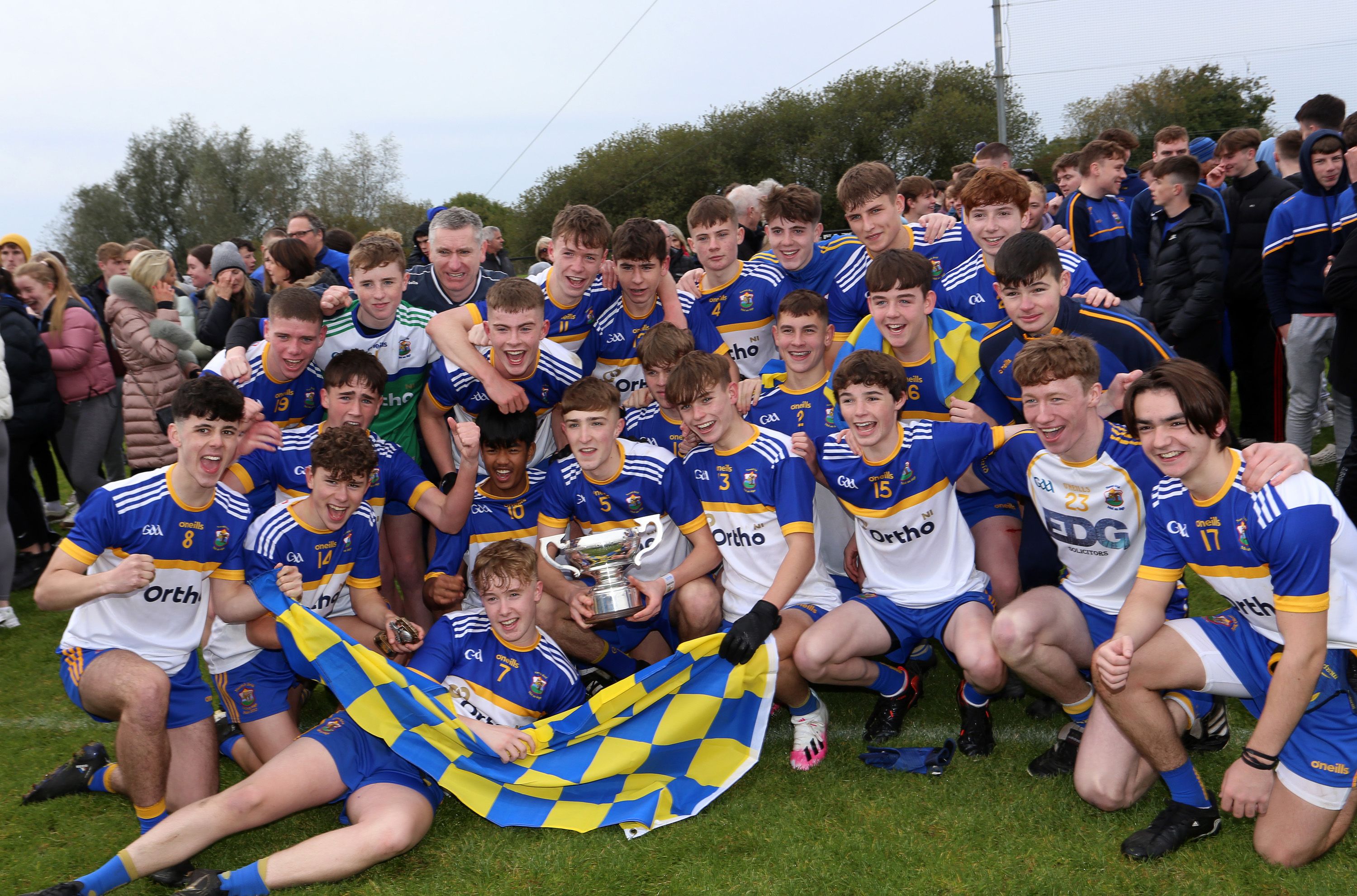 St Brigid\'s celebrate after their thrilling extra-time win over Glenravel