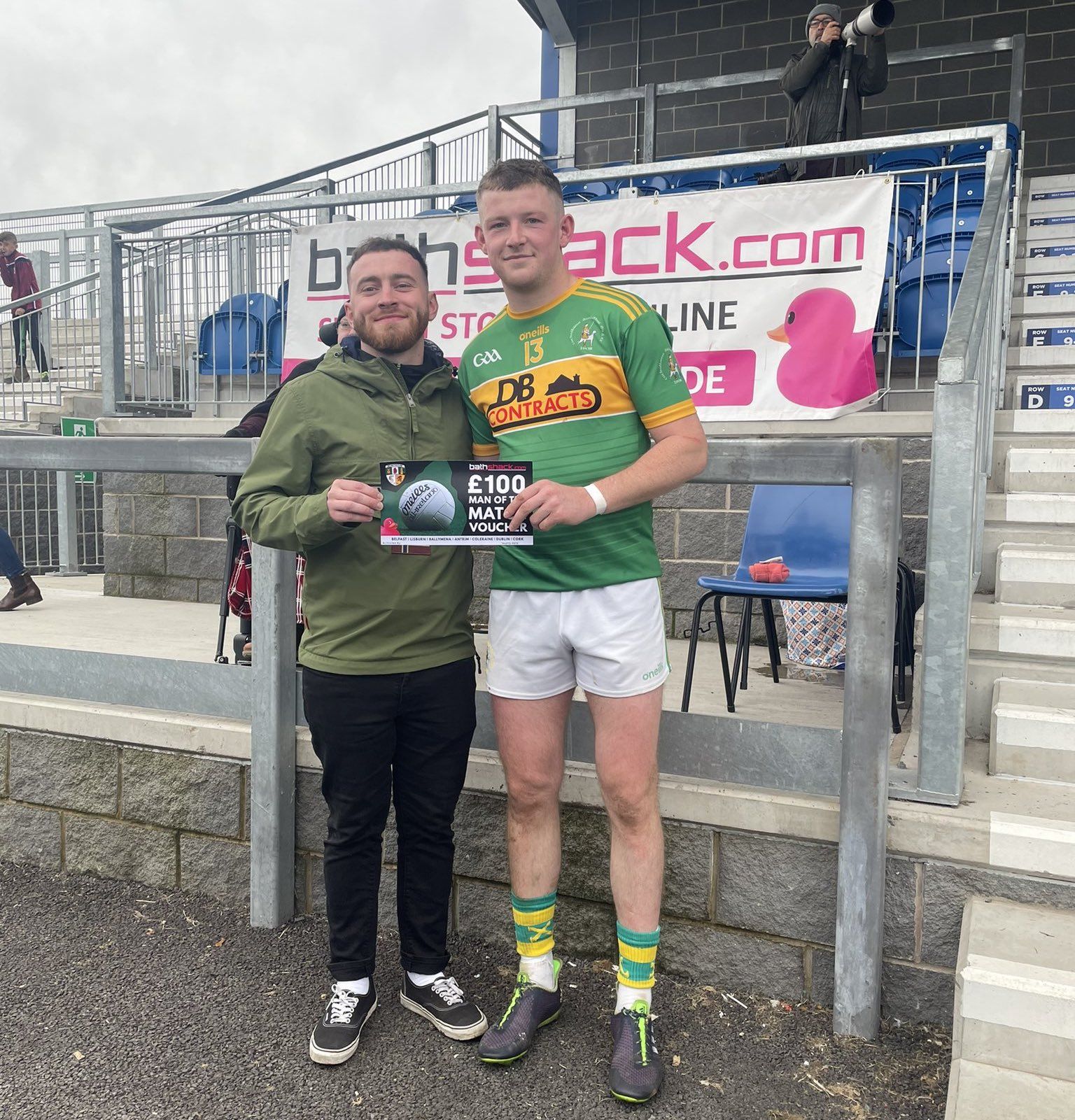 Keelan Molloy picked up the Bathshack Antrim Senir Hurling Championship final man-of-the-match award on Sunday 